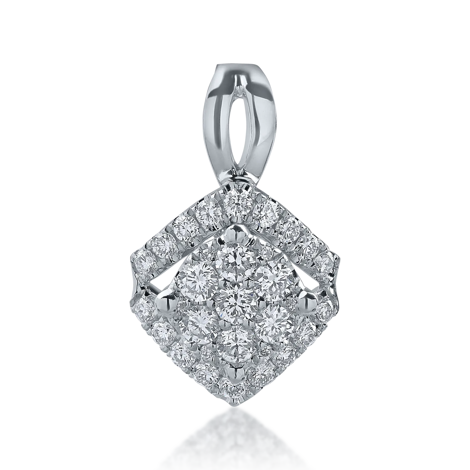 Zawieszka z białego złota z diamentami o masie 0.37ct