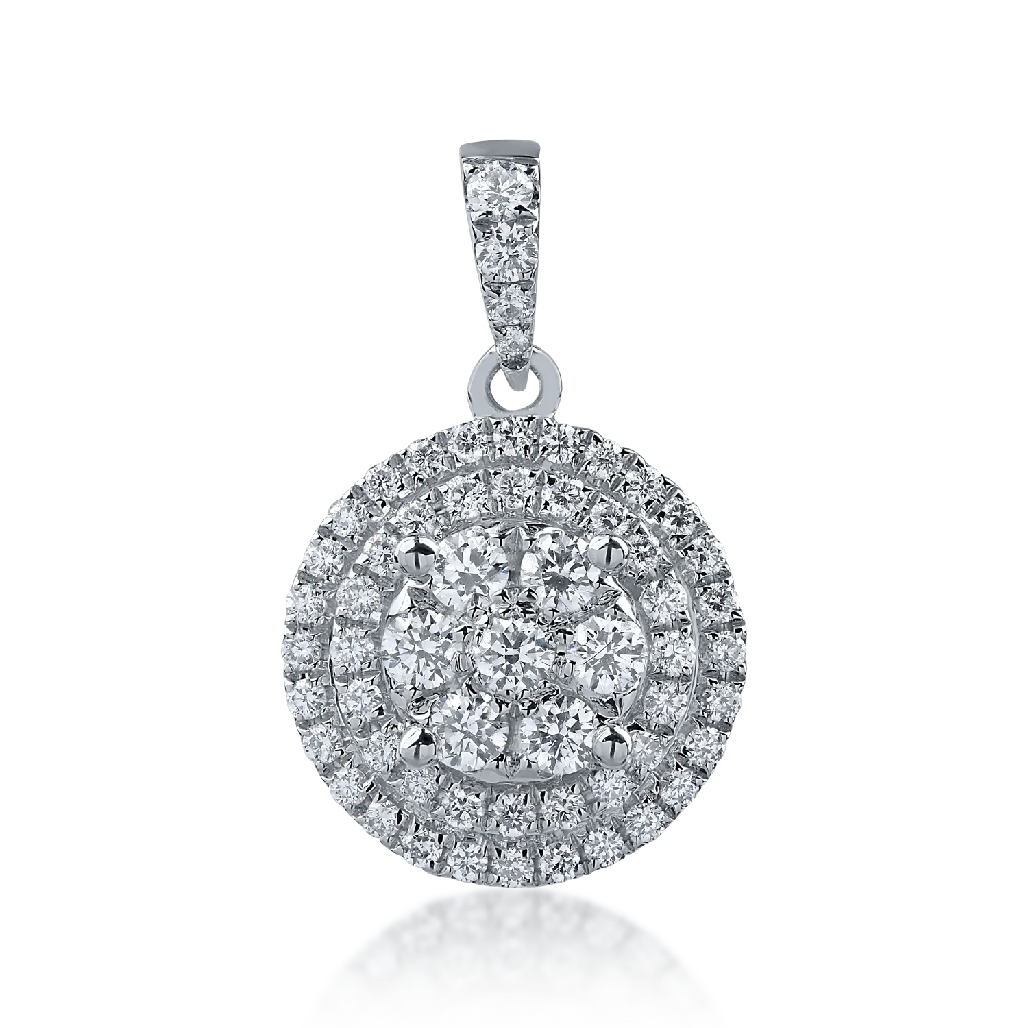Pandantiv din aur alb cu diamante de 0.37ct-165239
