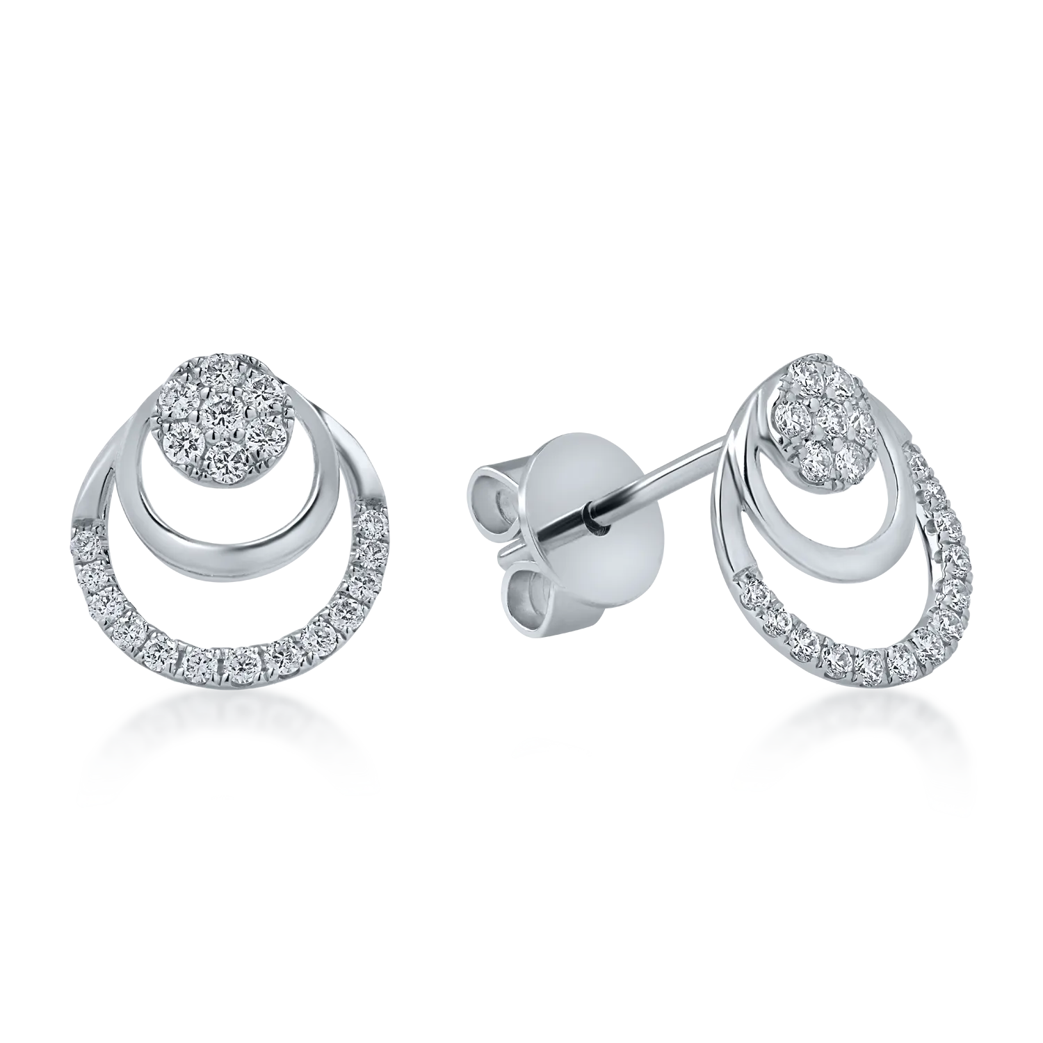 White gold earrings with 0.22ct diamonds