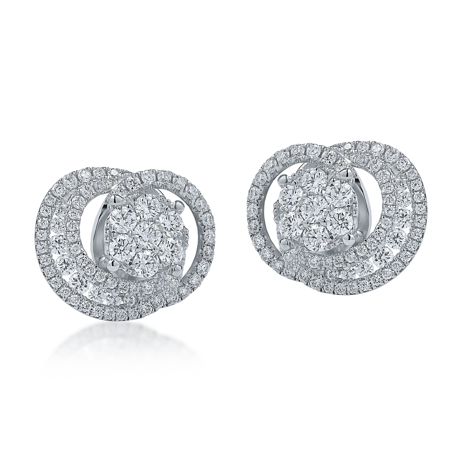White gold earrings with 0.89ct diamonds