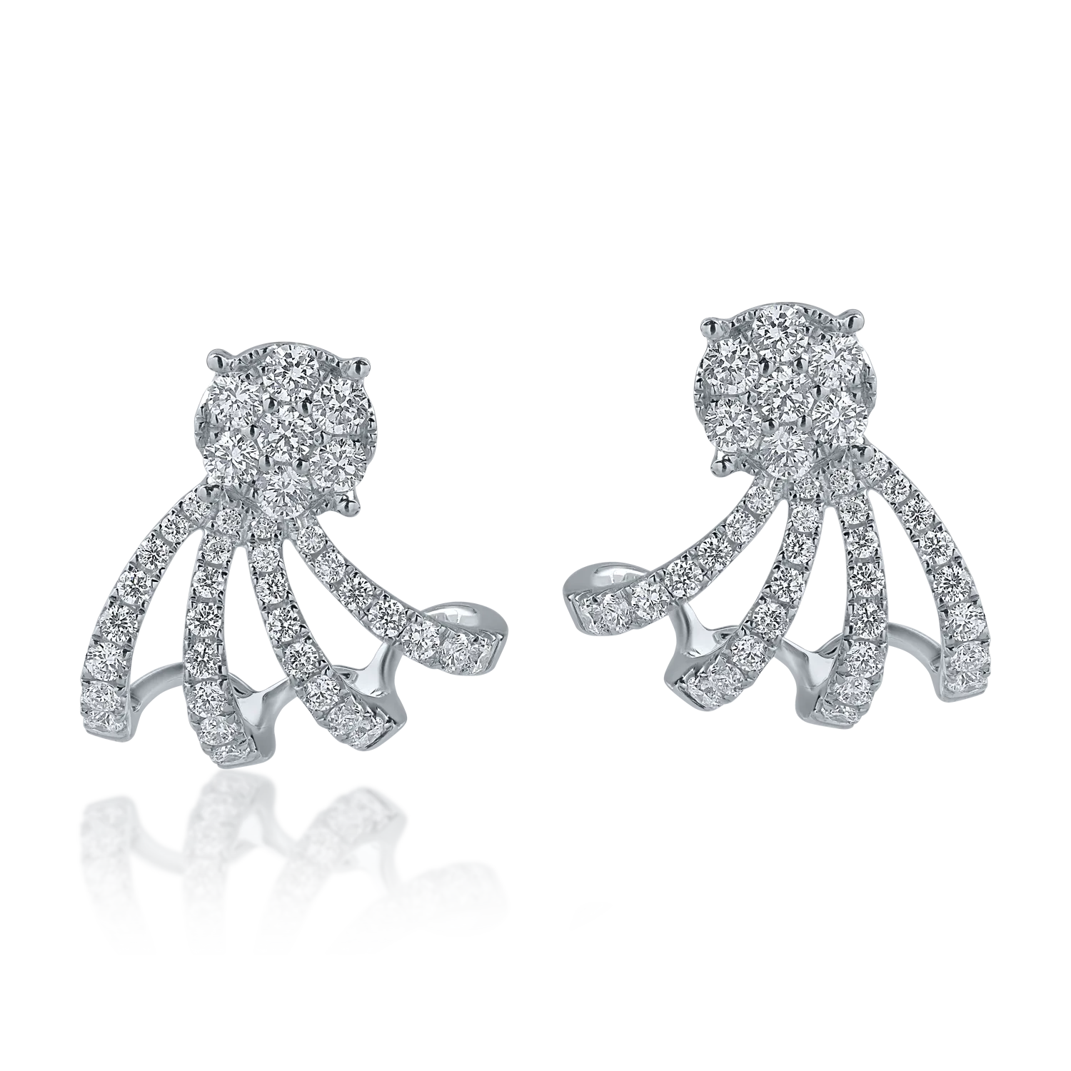 Cercei din aur alb cu diamante de 0.78ct-165260
