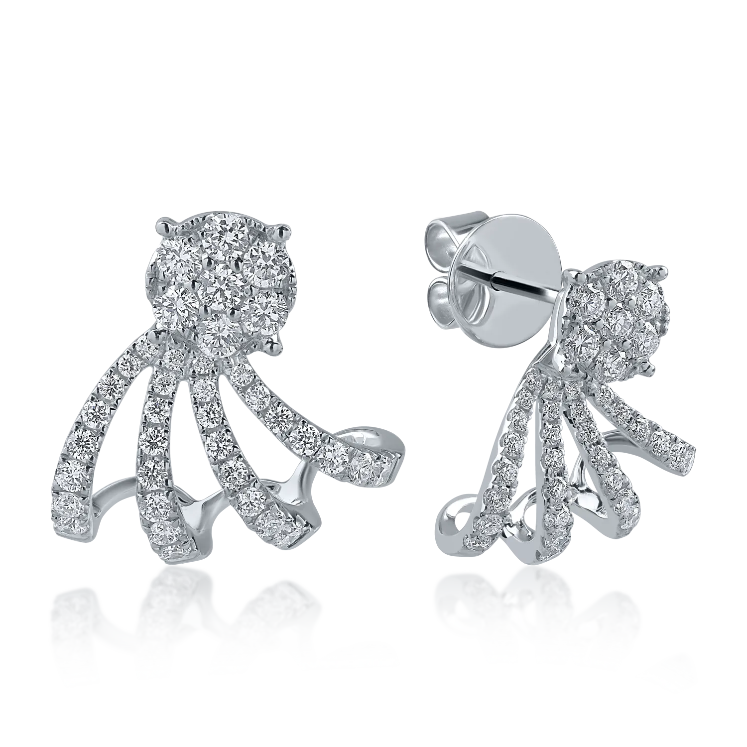 Teilor Cercei din aur alb cu diamante de 0.78ct