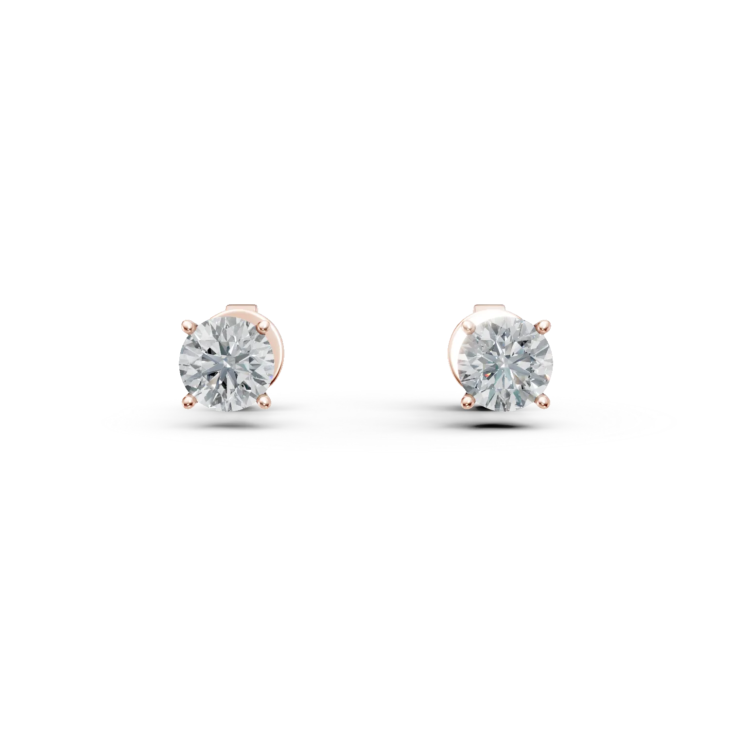 Rose gold earrings with 1.01ct diamonds