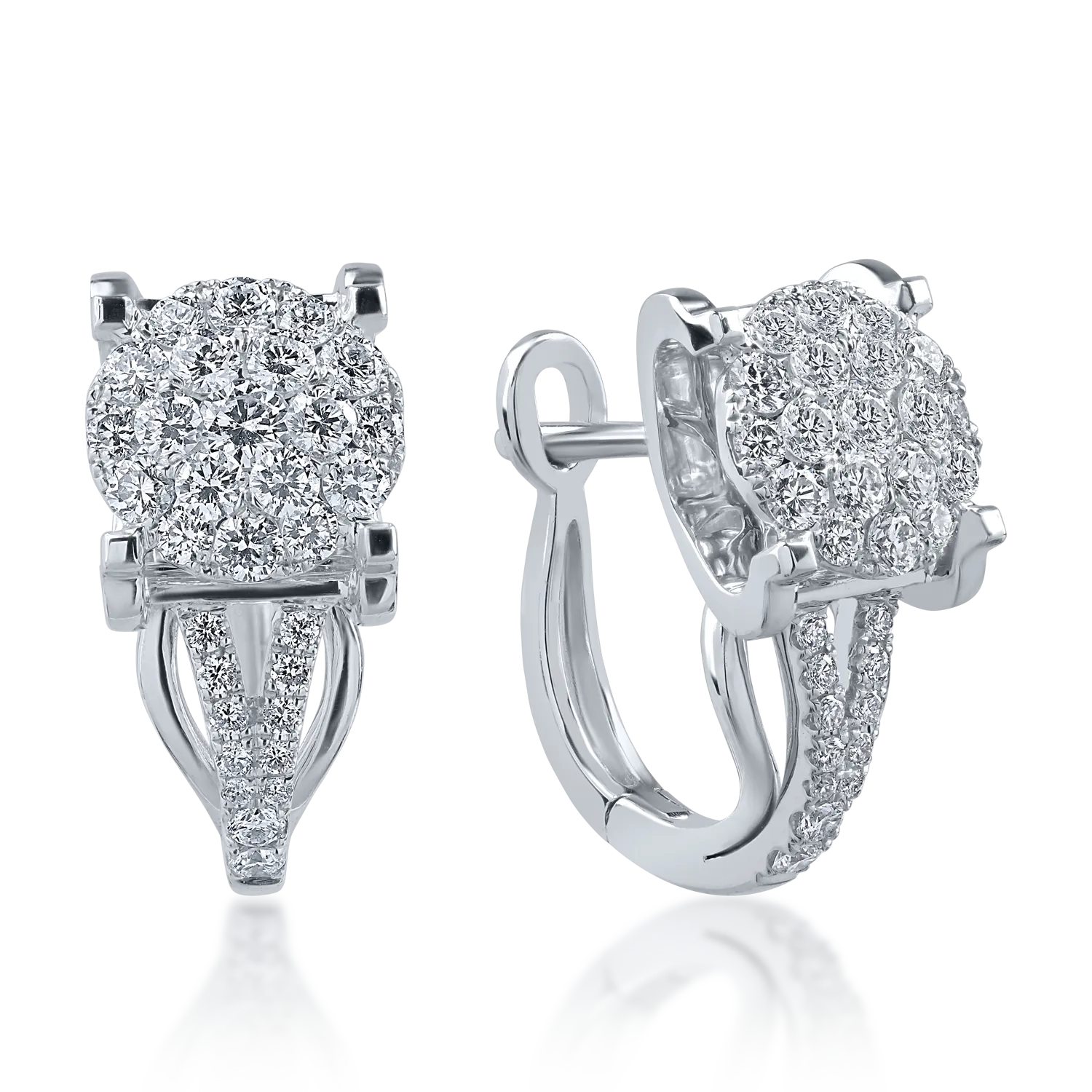 White gold earrings with 0.67ct diamonds