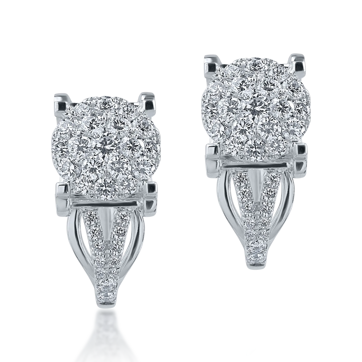 Cercei din aur alb cu diamante de 0.67ct-165268
