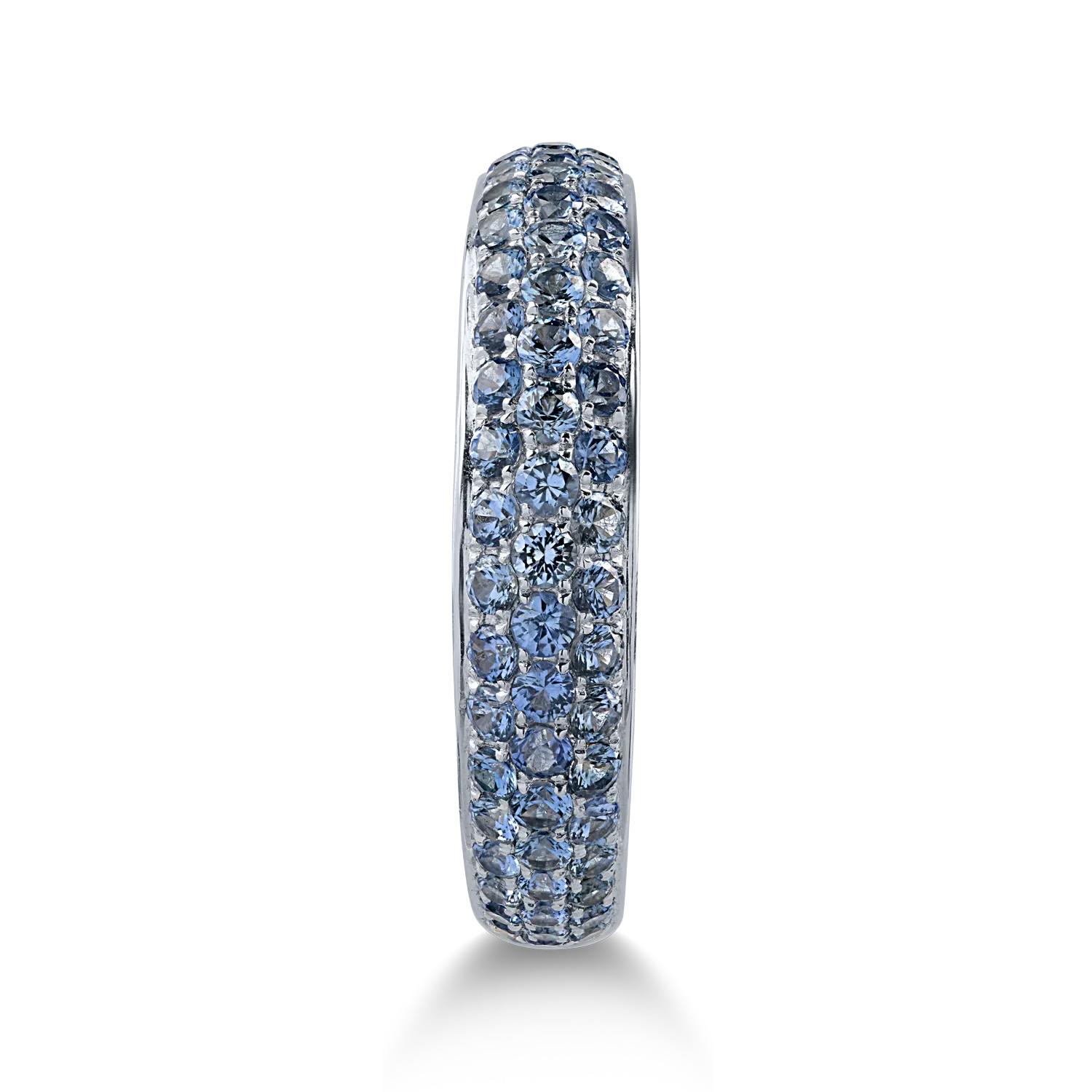 Half eternity ring in white gold with 1.13ct blue sapphires