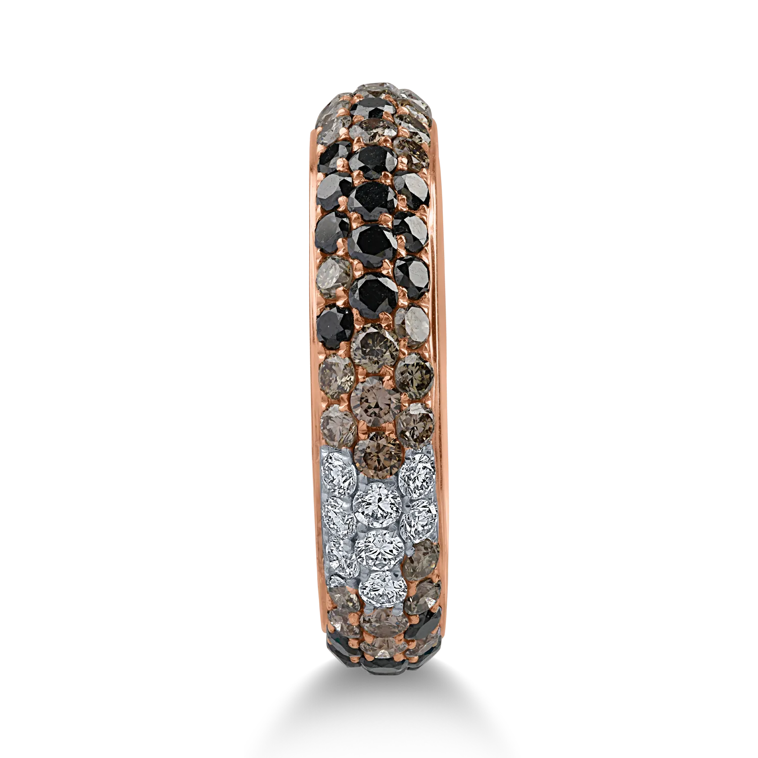 Half eternity ring in rose gold with 2.26ct diamonds