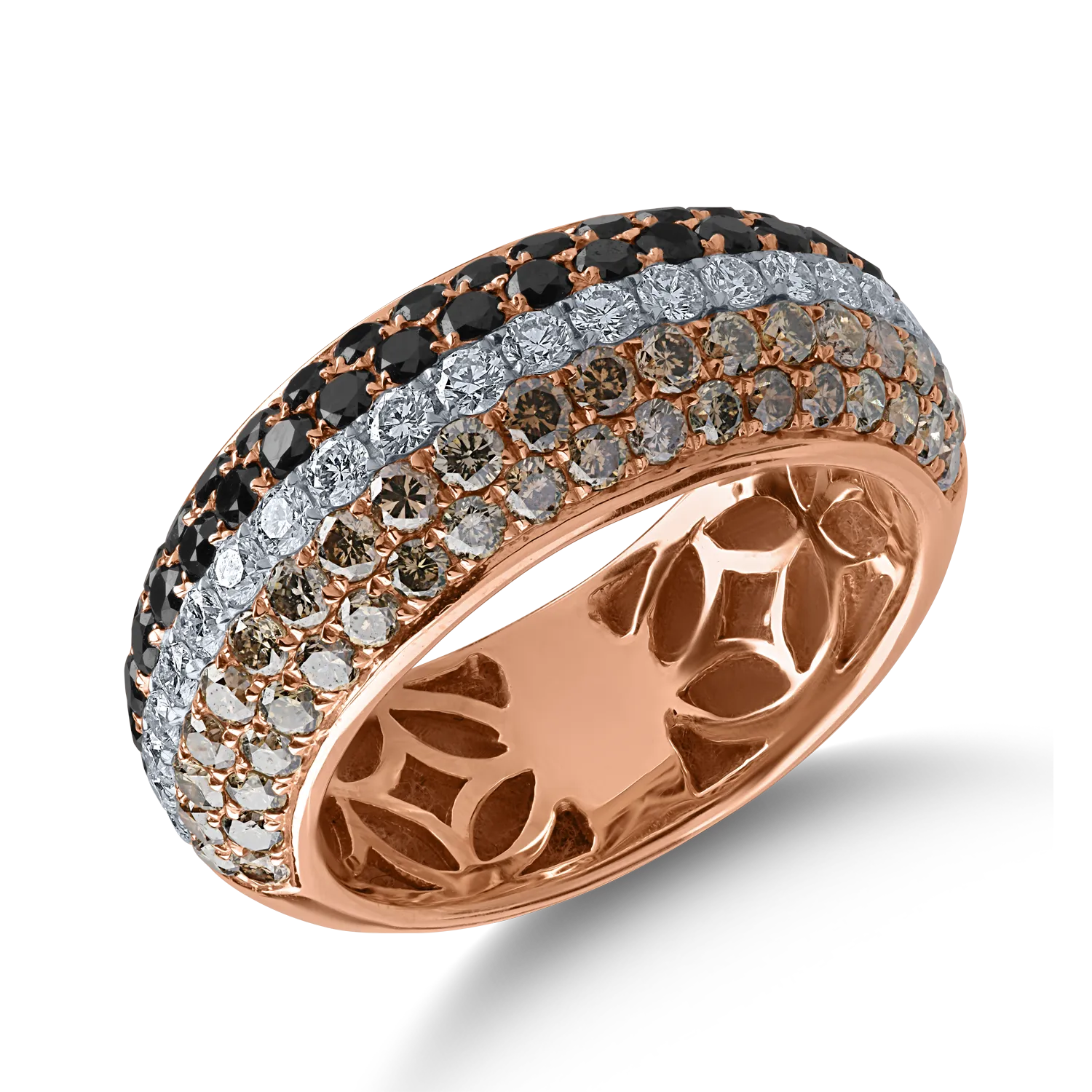 Rose gold ring with 2.11ct diamonds