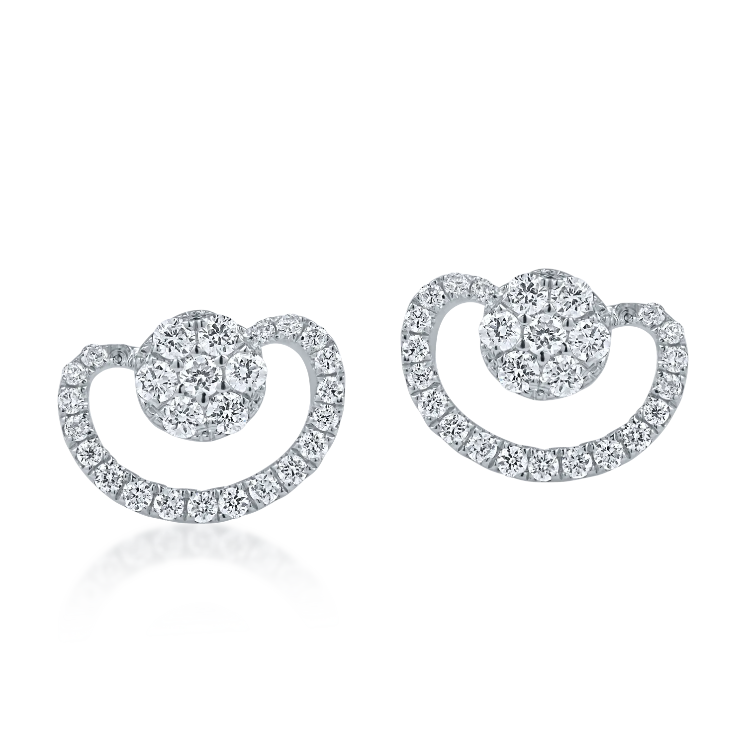 White gold earrings with 0.21ct diamonds
