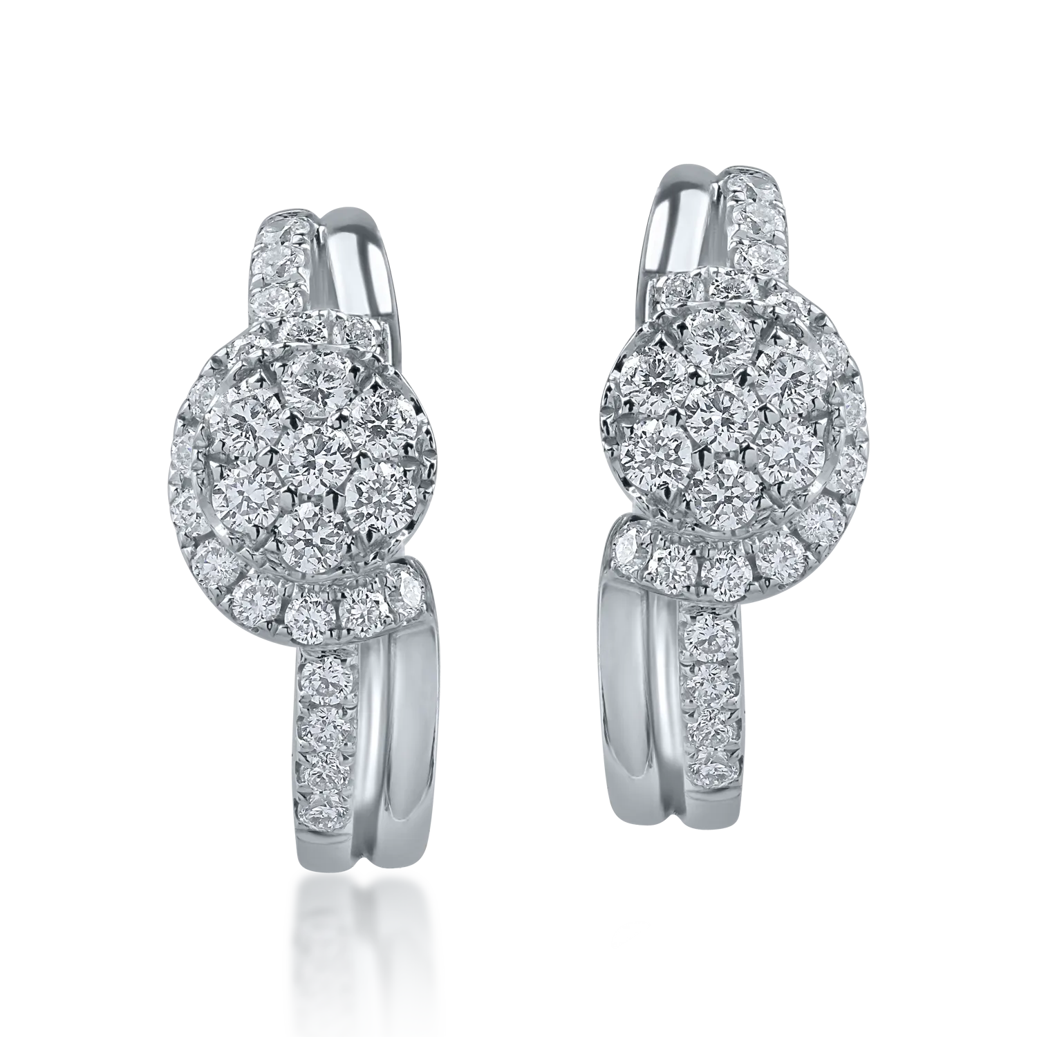 Cercei din aur alb cu diamante de 0.3ct-165314