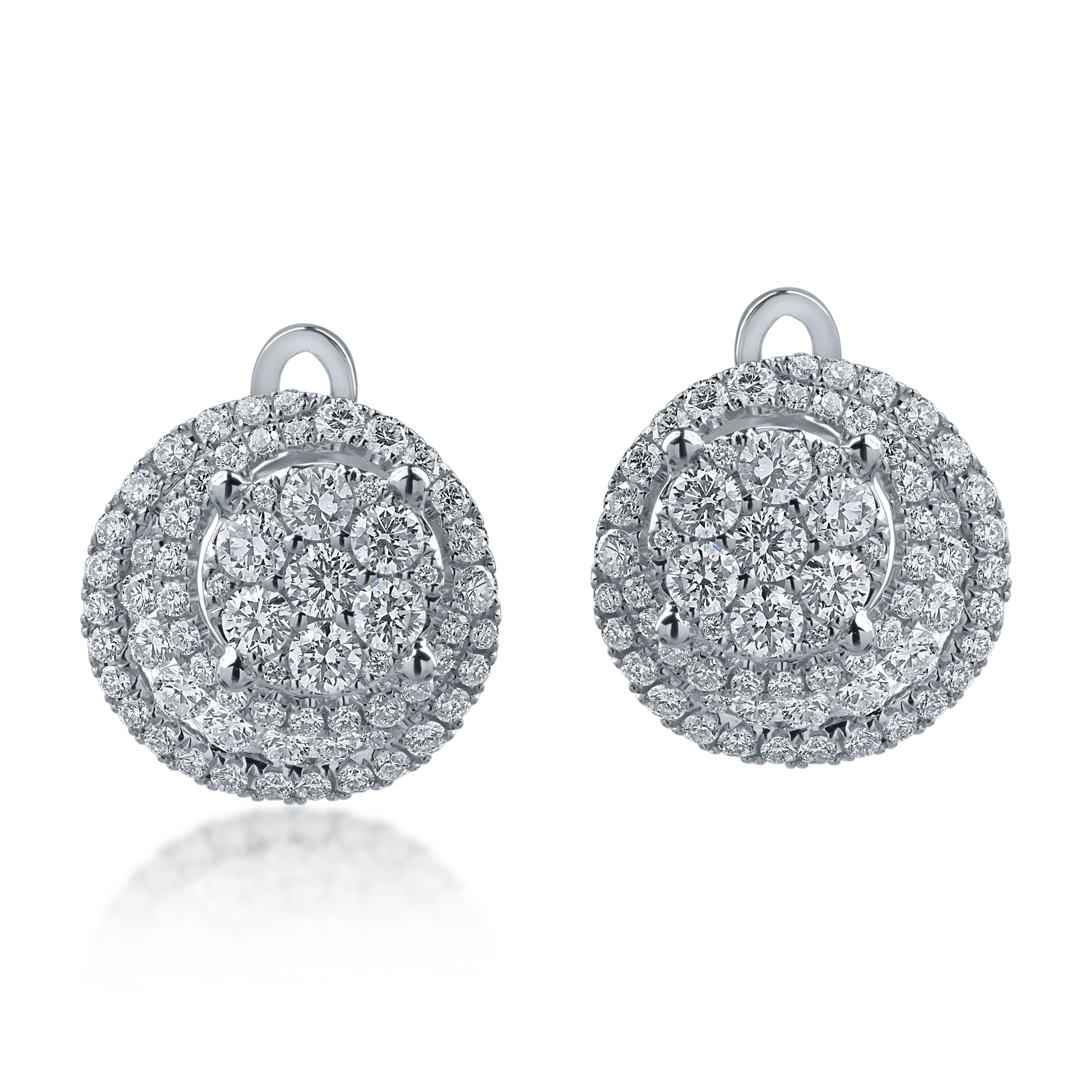 White gold earrings with 1.08ct diamonds