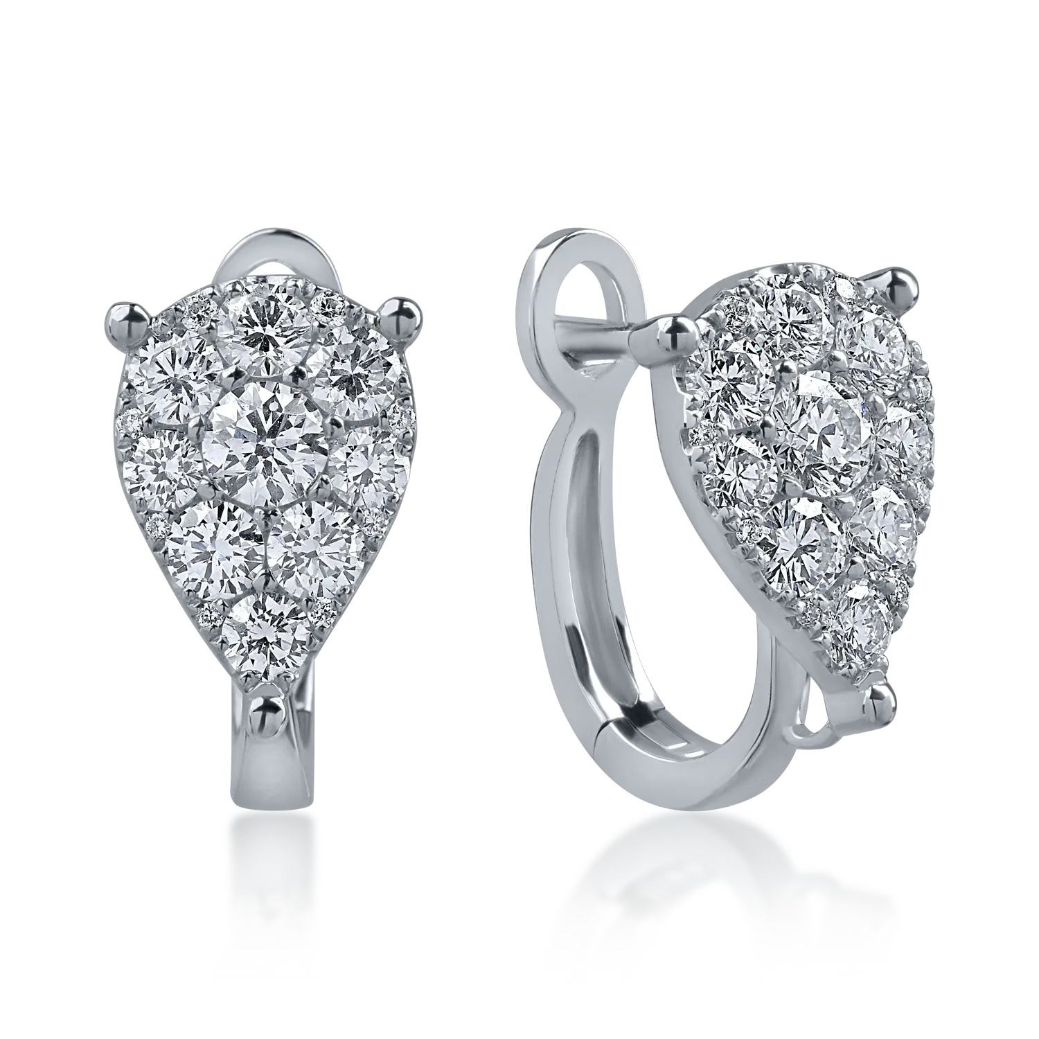 White gold earrings with 0.75ct diamonds