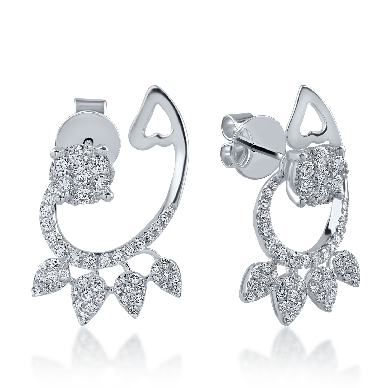 White gold earrings with 0.81ct diamonds