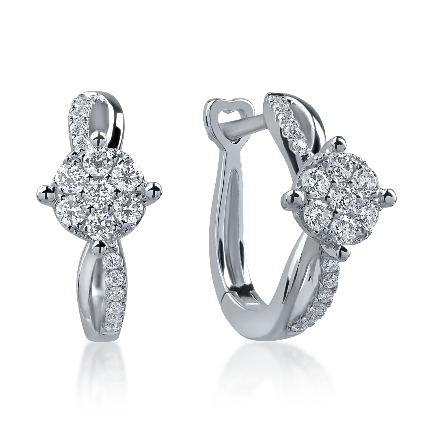 White gold earrings with 0.28ct diamonds