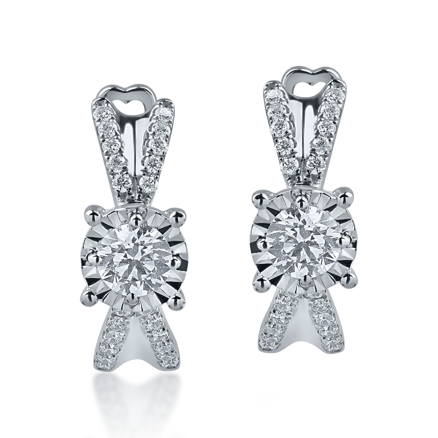 White gold earrings with 0.34ct diamonds-165323