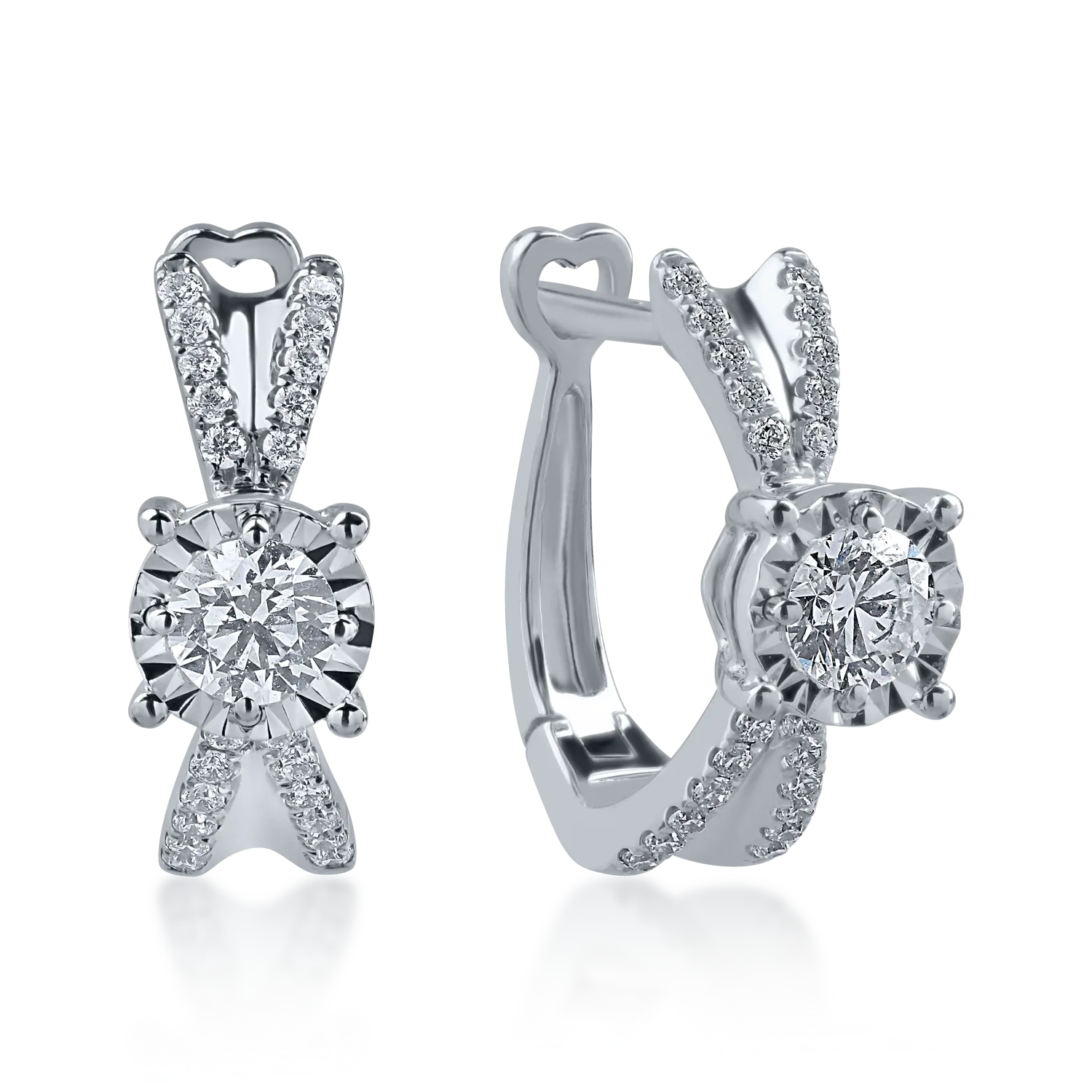White gold earrings with 0.34ct diamonds