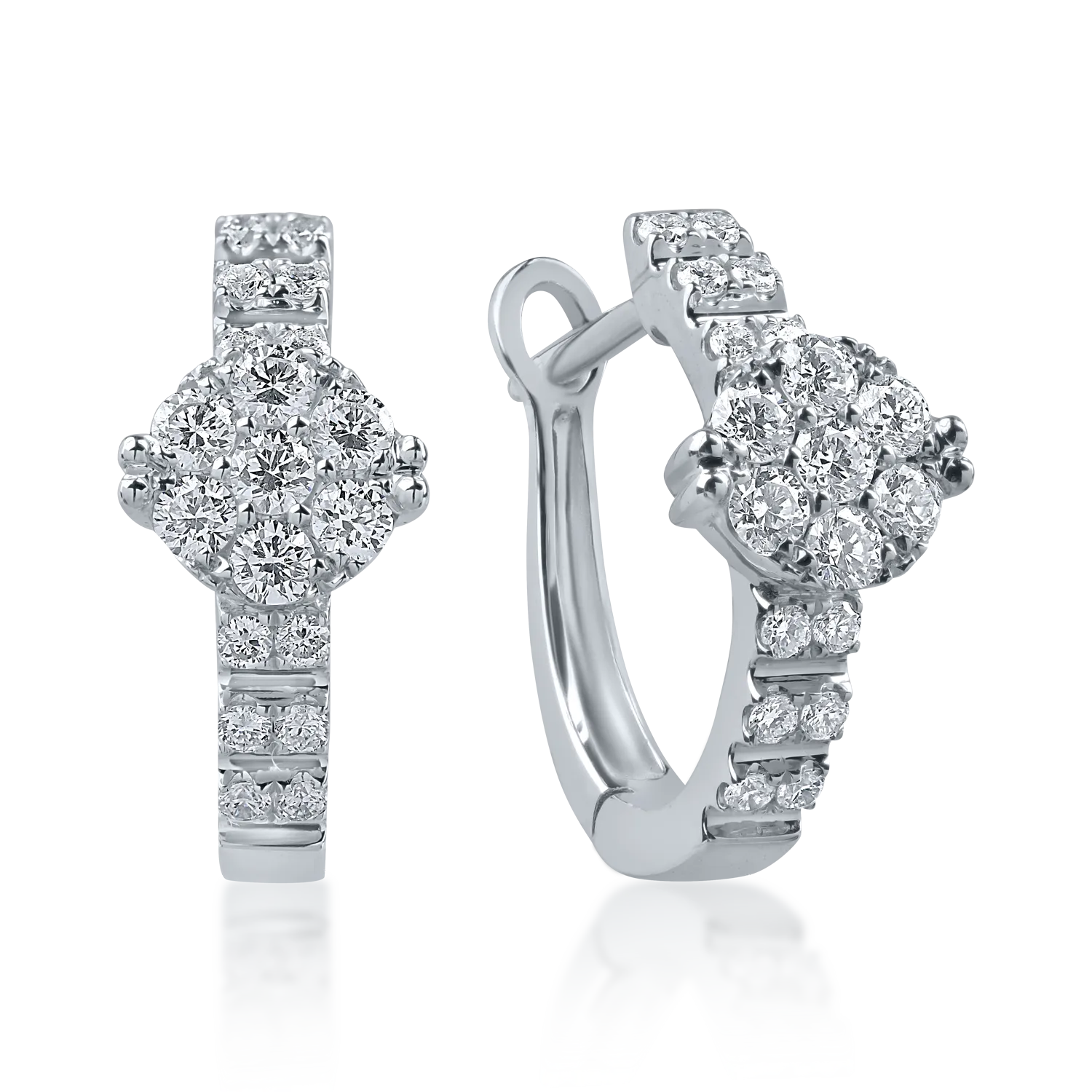 White gold earrings with 0.34ct diamonds