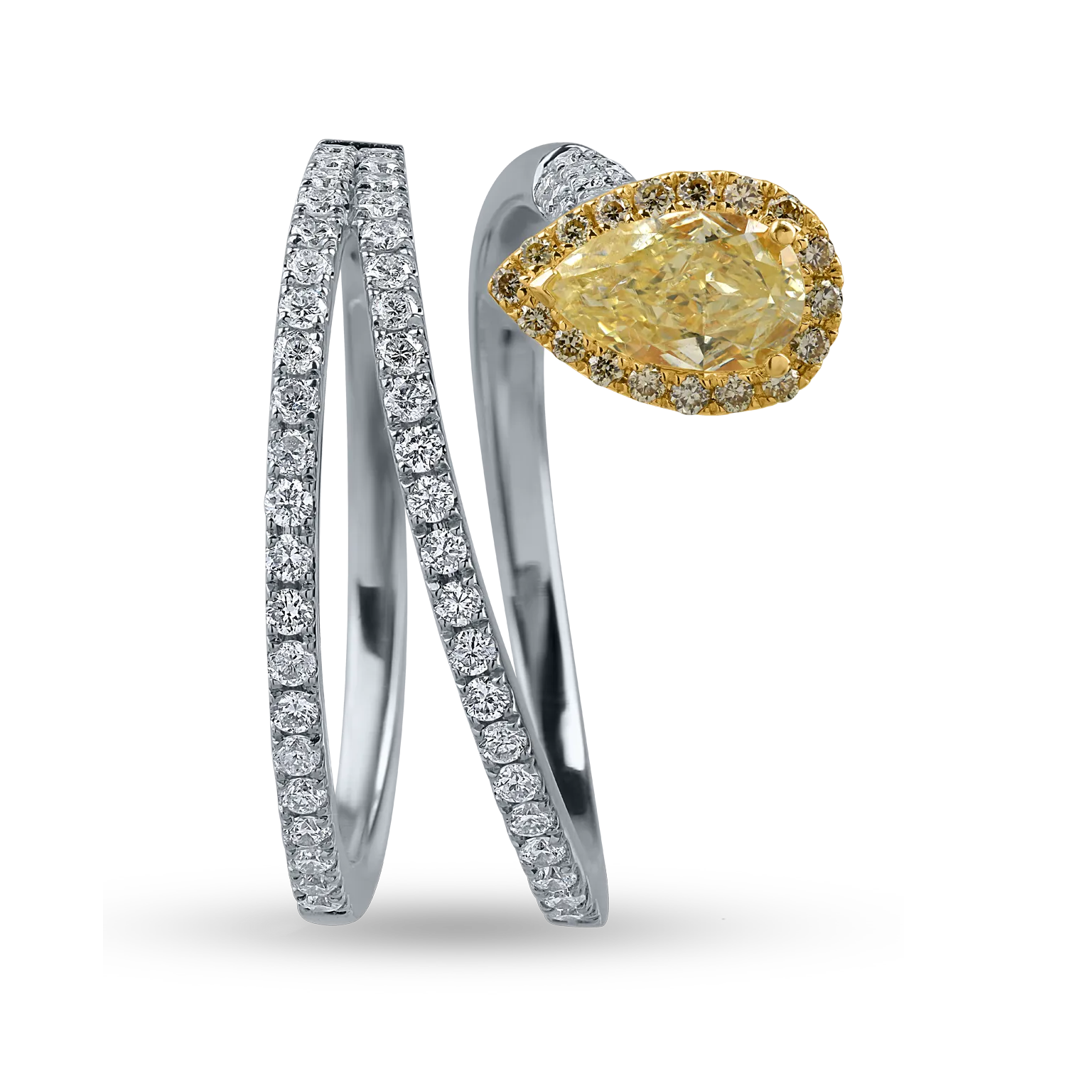 Inel din aur alb cu diamante de 1.17ct