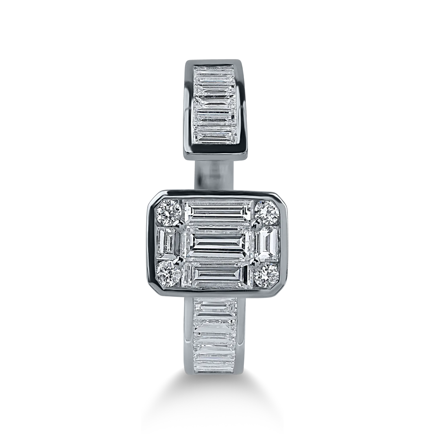 Inel din aur alb cu diamante de 0.9ct