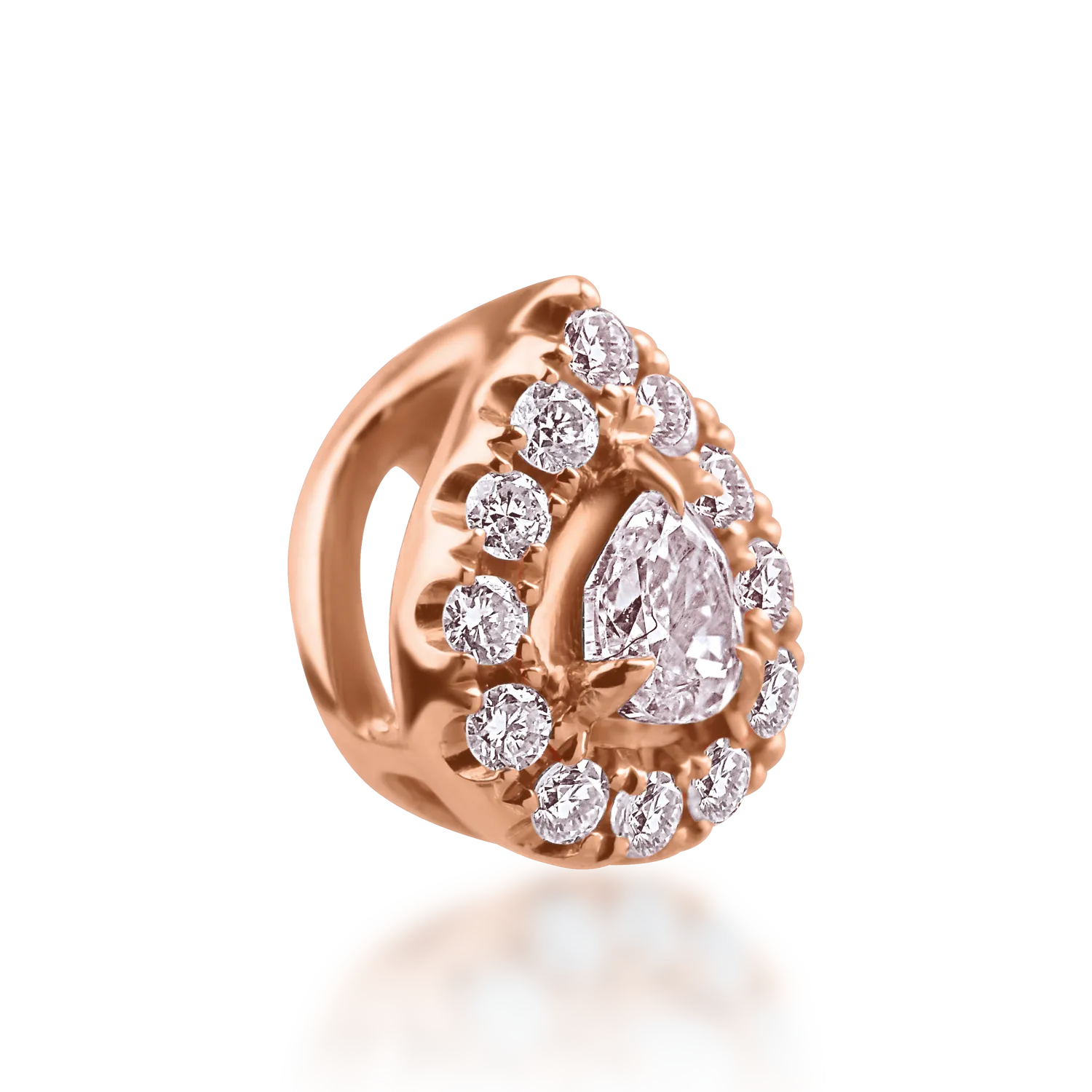 Rose gold pendant with 0.076ct pink diamond and 0.064ct pink diamonds
