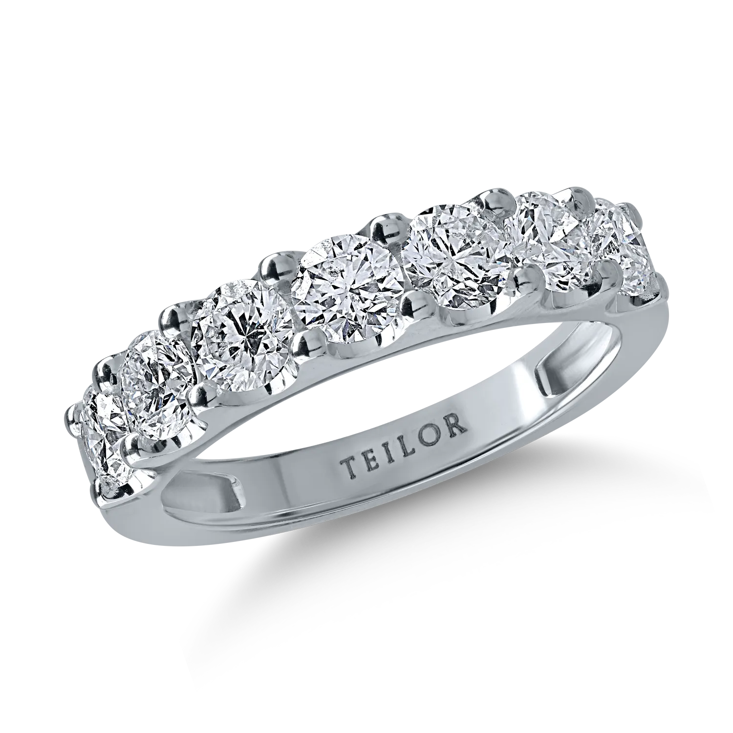 Half eternity ring in white gold with 1.52ct diamonds