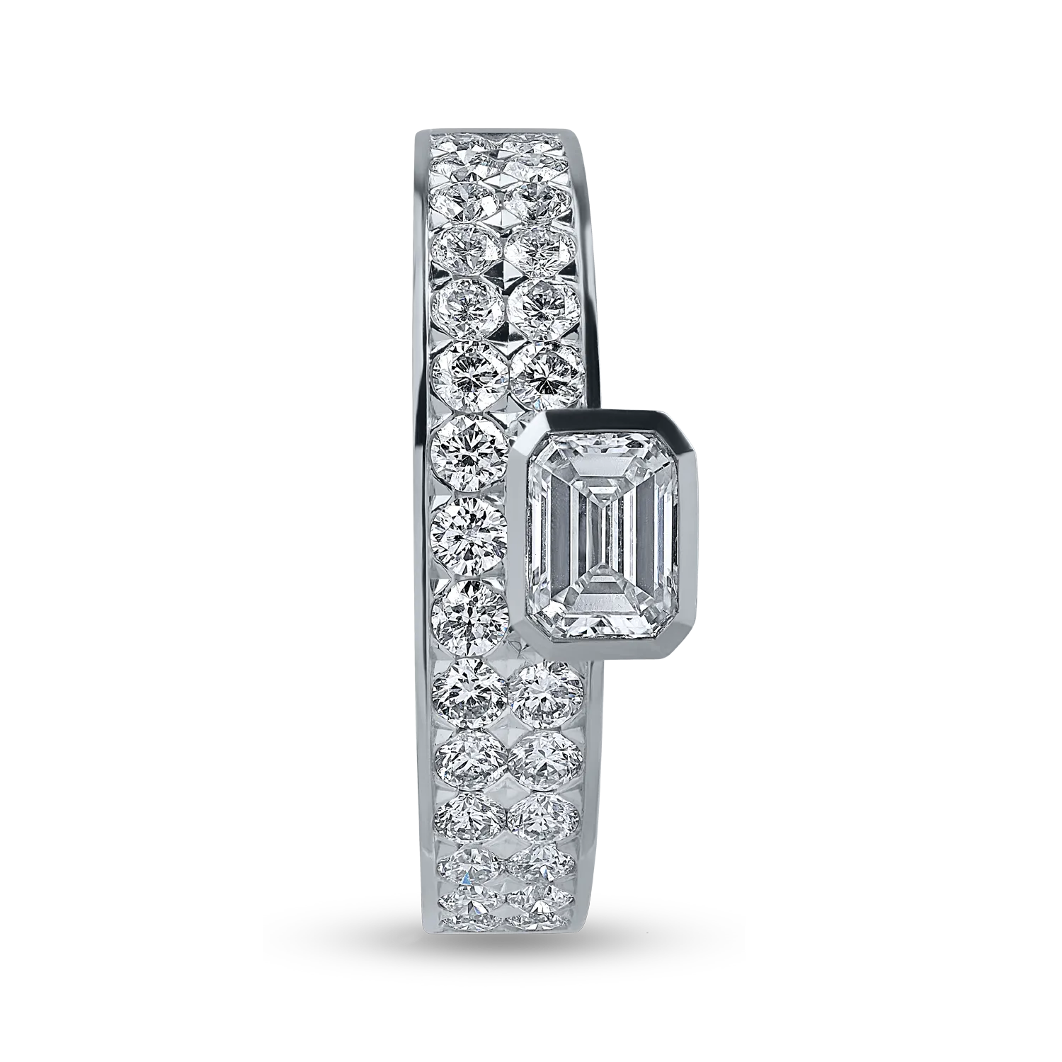 Inel din aur alb cu diamante de 1.09ct