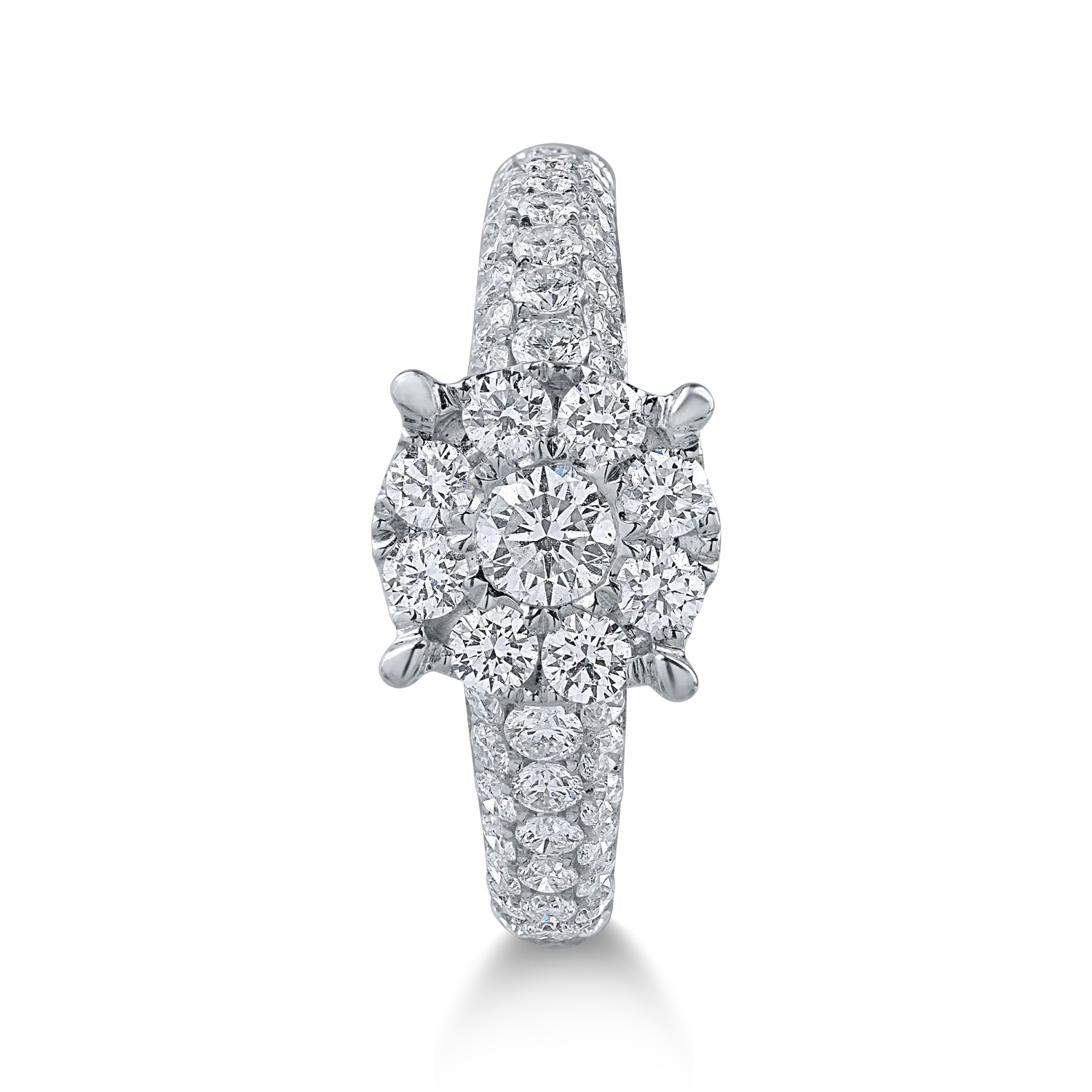 Fehérarany gyűrű 1.28ct gyémántokkal