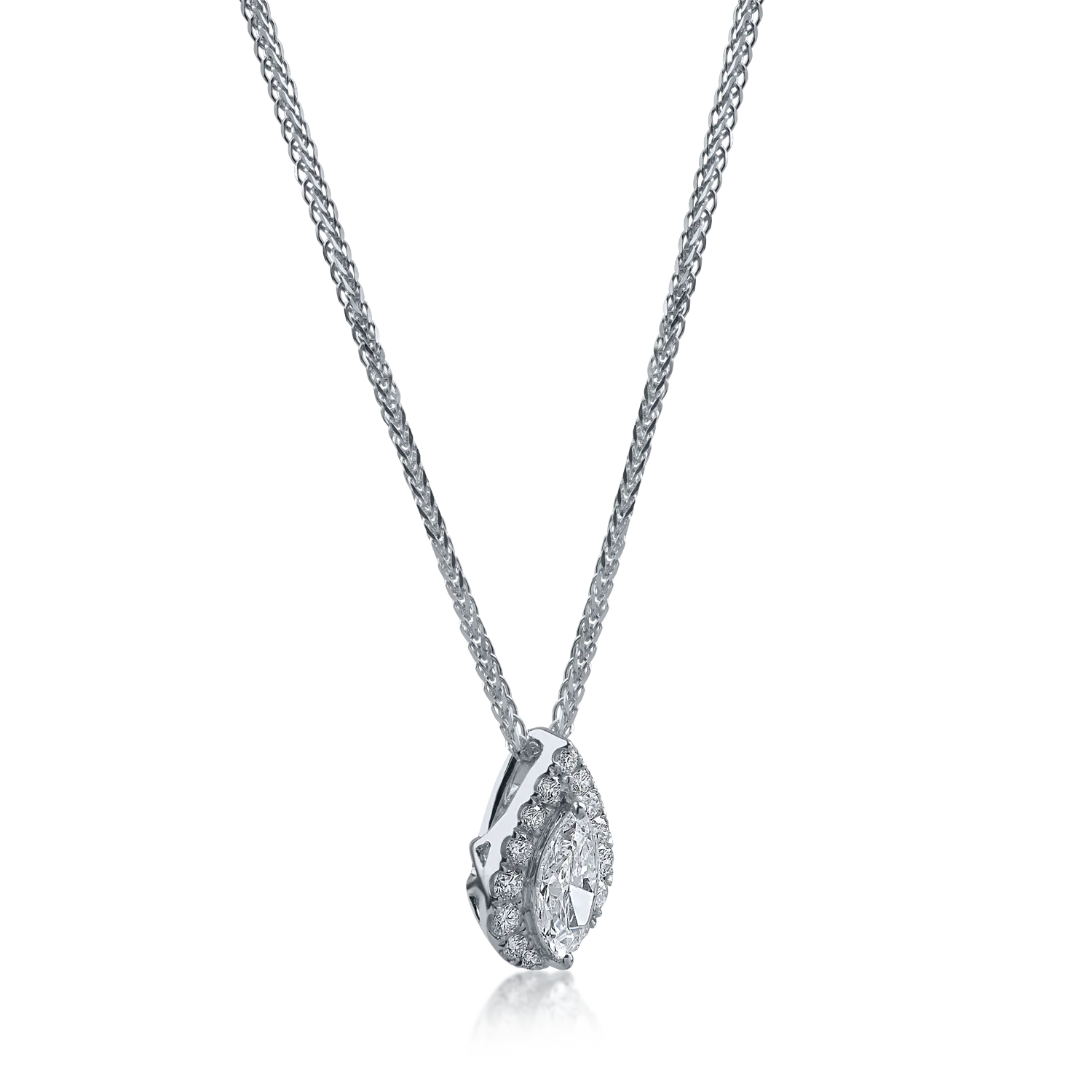 White gold pendant necklace with 0.45ct diamonds