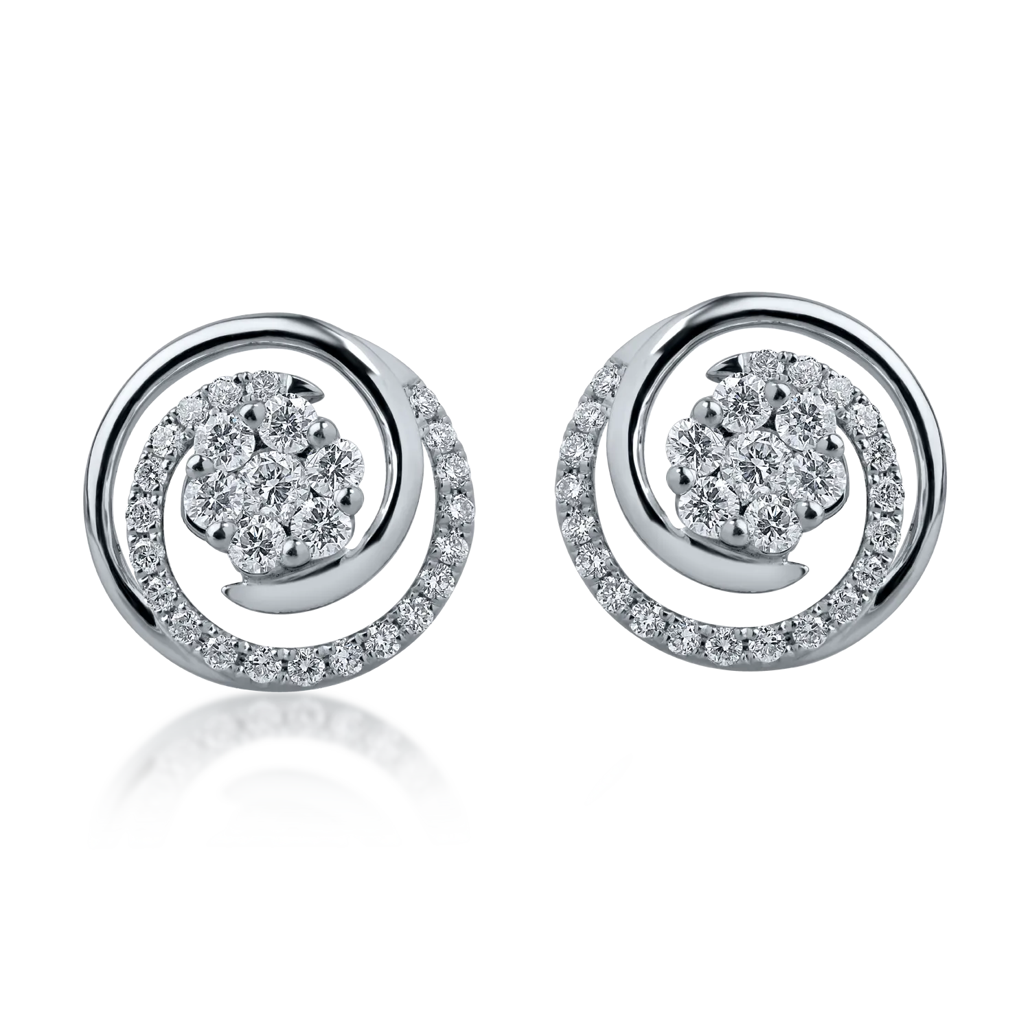 White gold earrings with 0.552ct diamonds