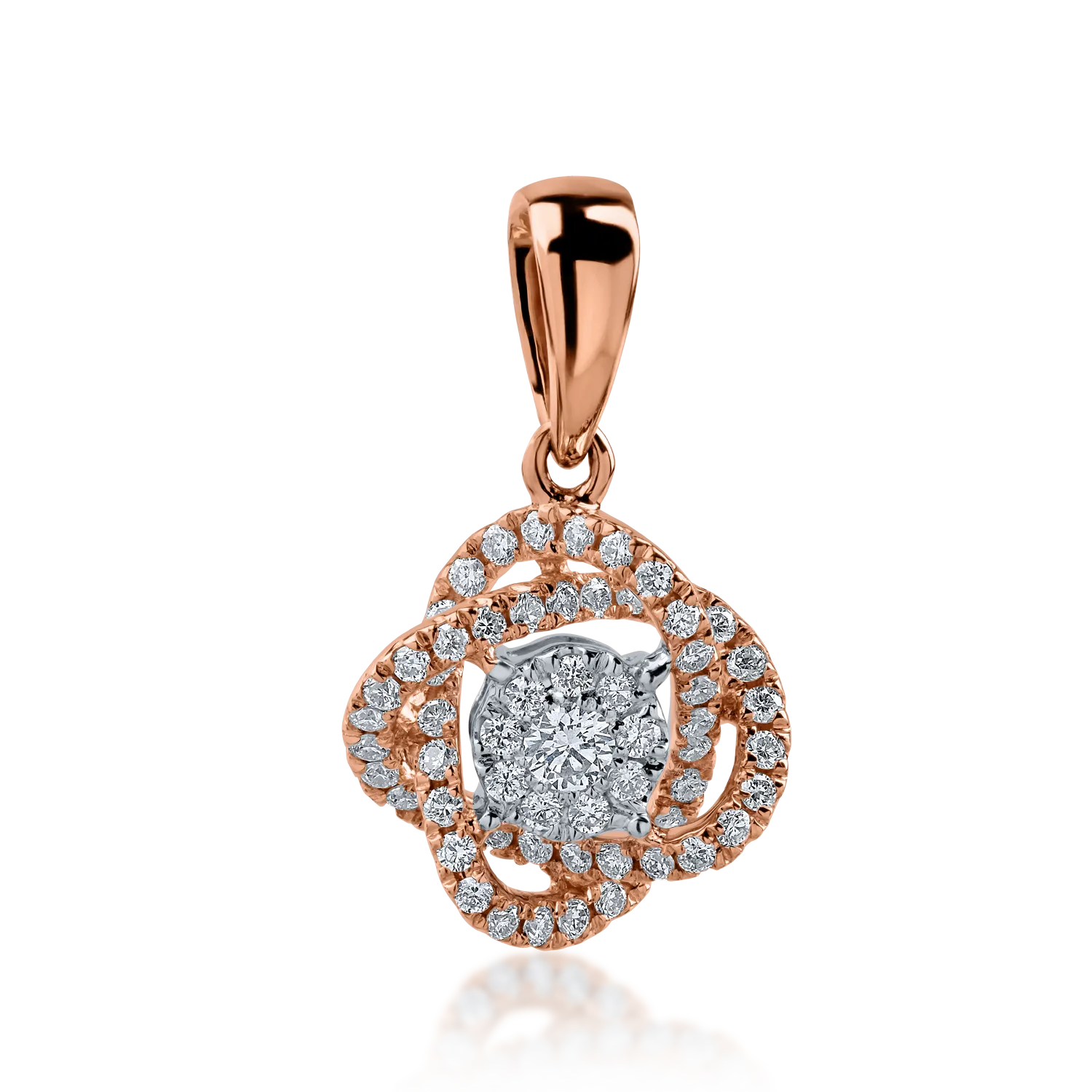 Rose gold pendant with 0.271ct diamonds