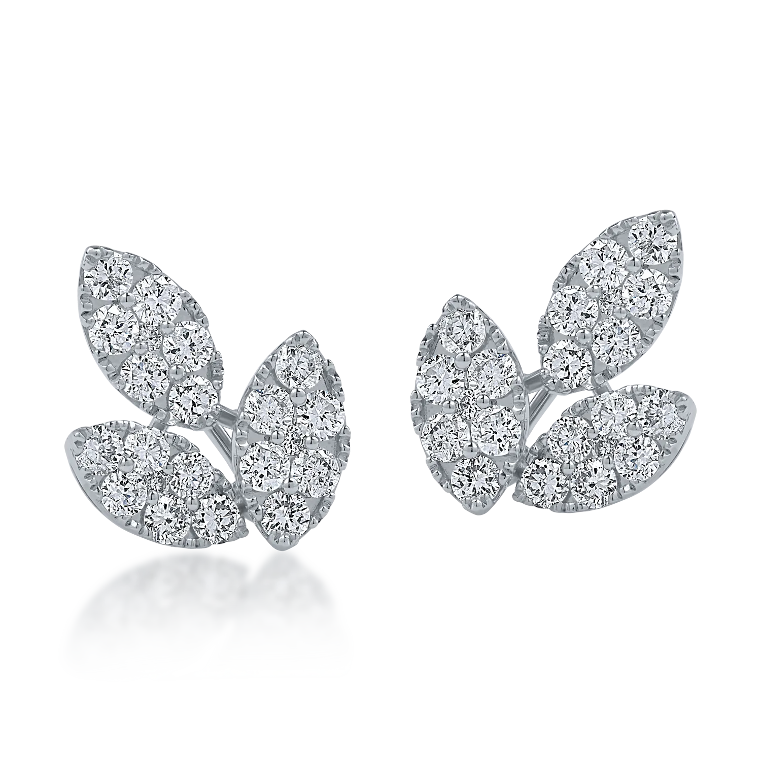 Cercei din aur alb cu diamante de 0.71ct-165435