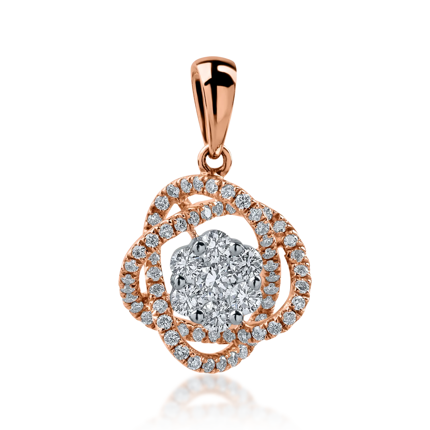 Rose gold pendant with 0.533ct diamonds