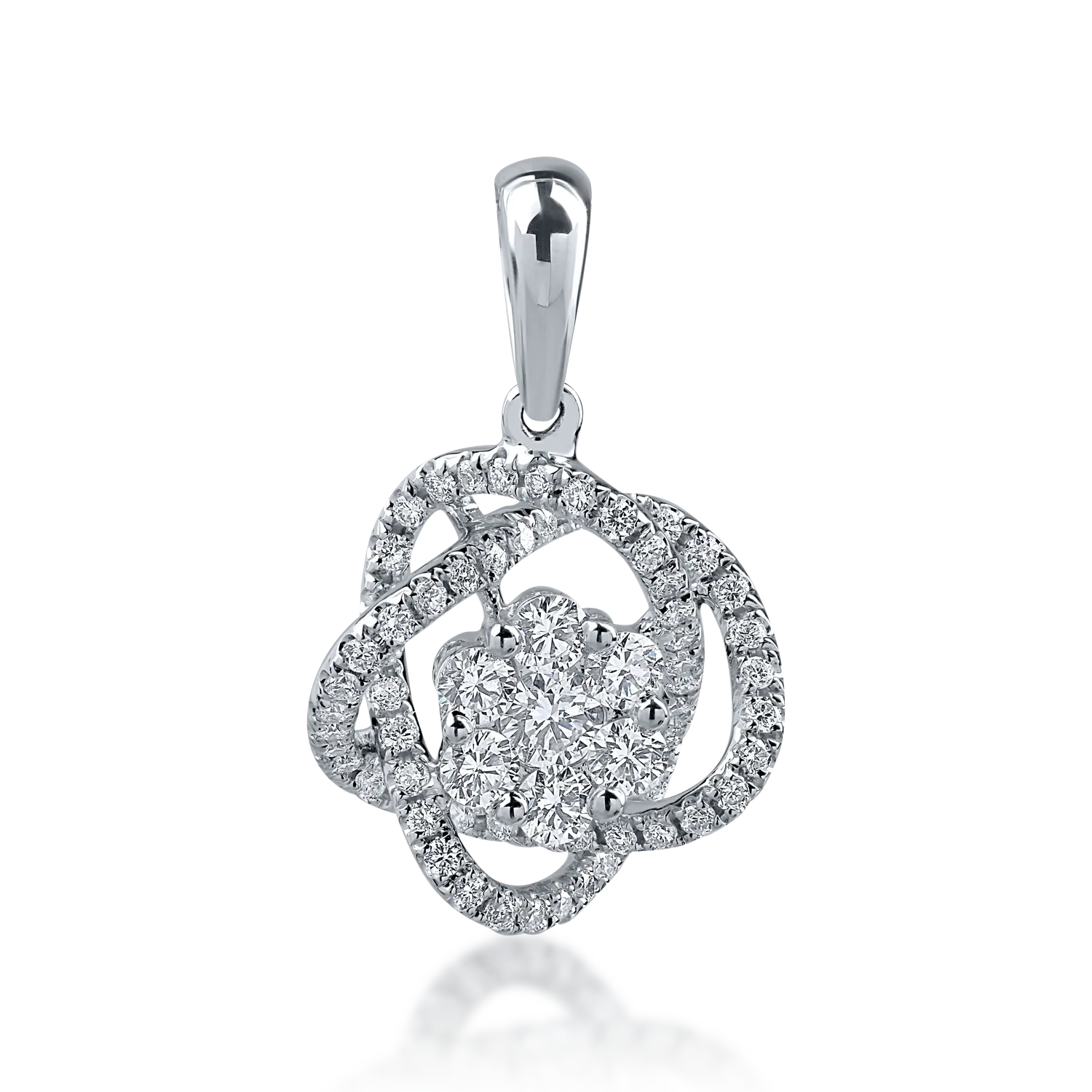 Pandantiv din aur alb cu diamante de 0.506ct-165437