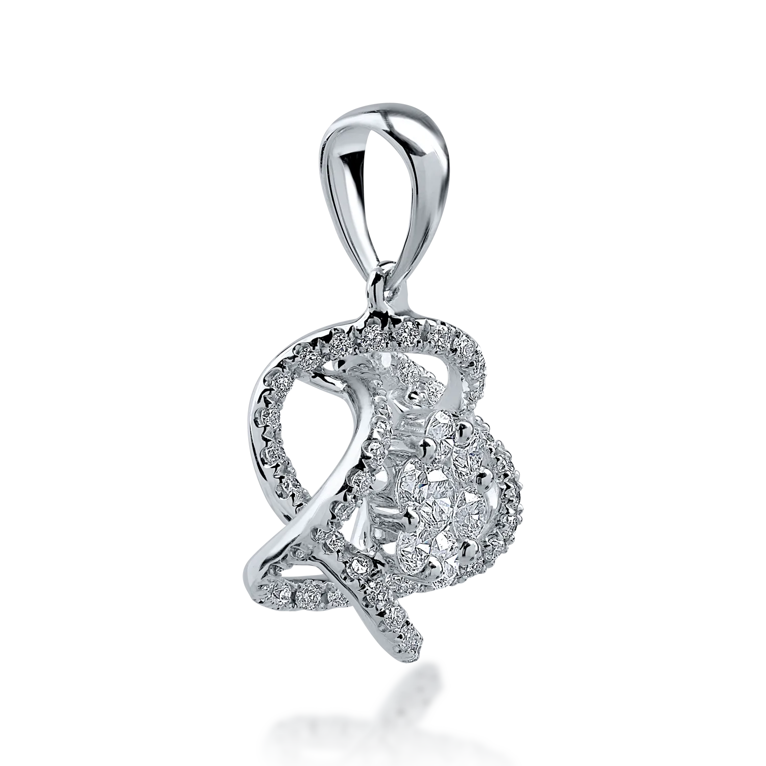 Pandantiv din aur alb cu diamante de 0.506ct