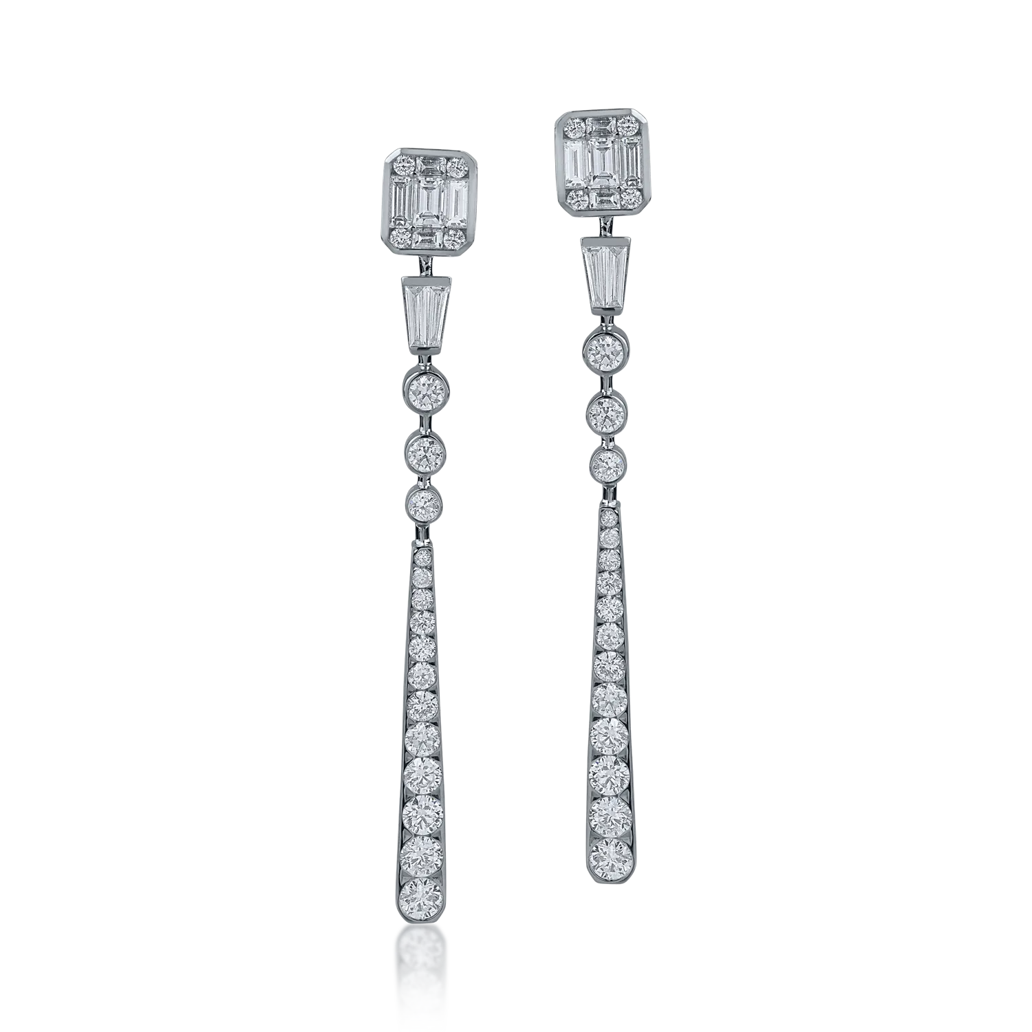 White gold earrings with 1.3ct diamonds