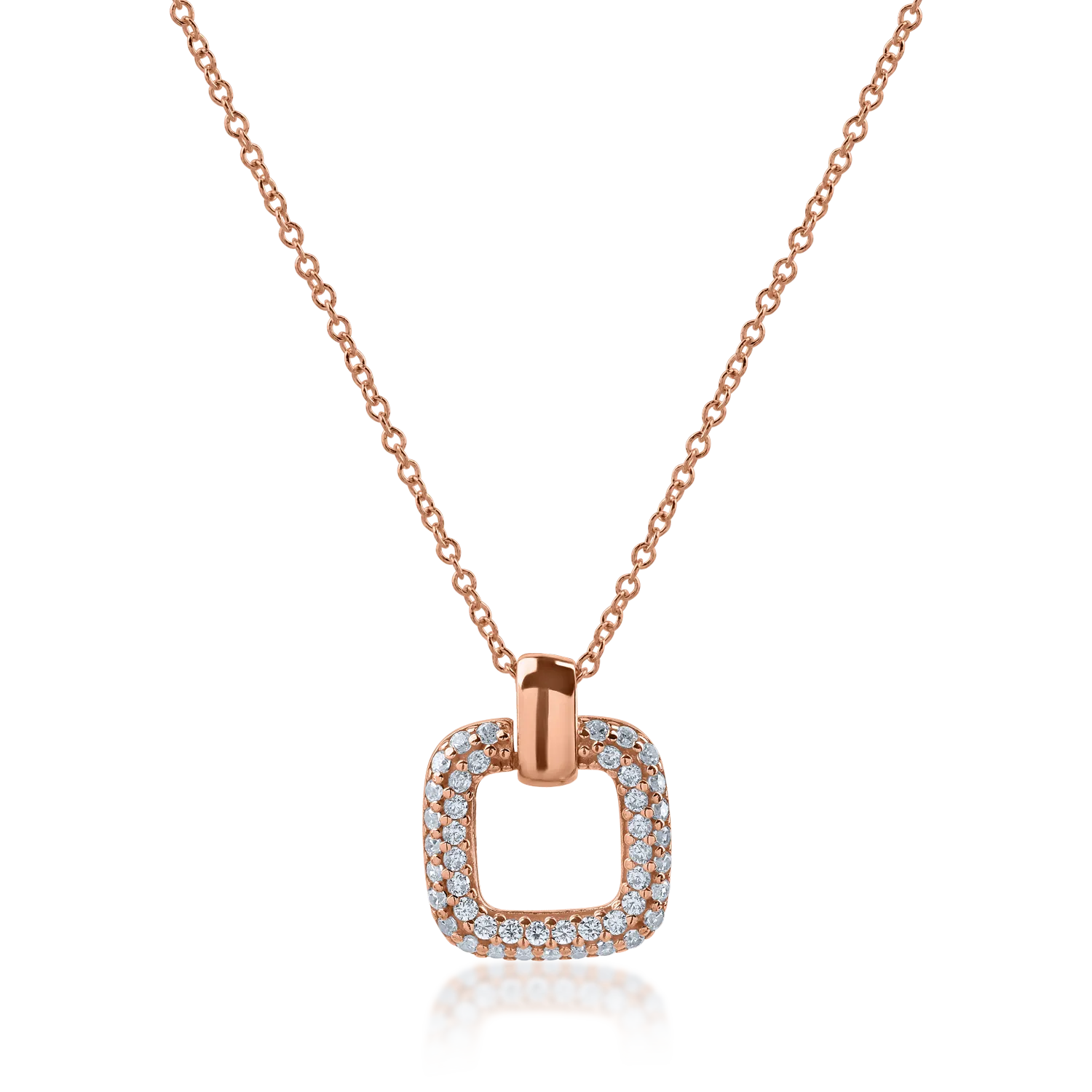 Rose gold pendant necklace