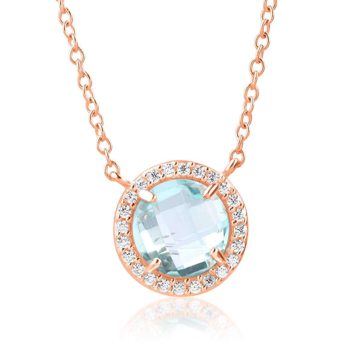 Rose gold pendant necklace