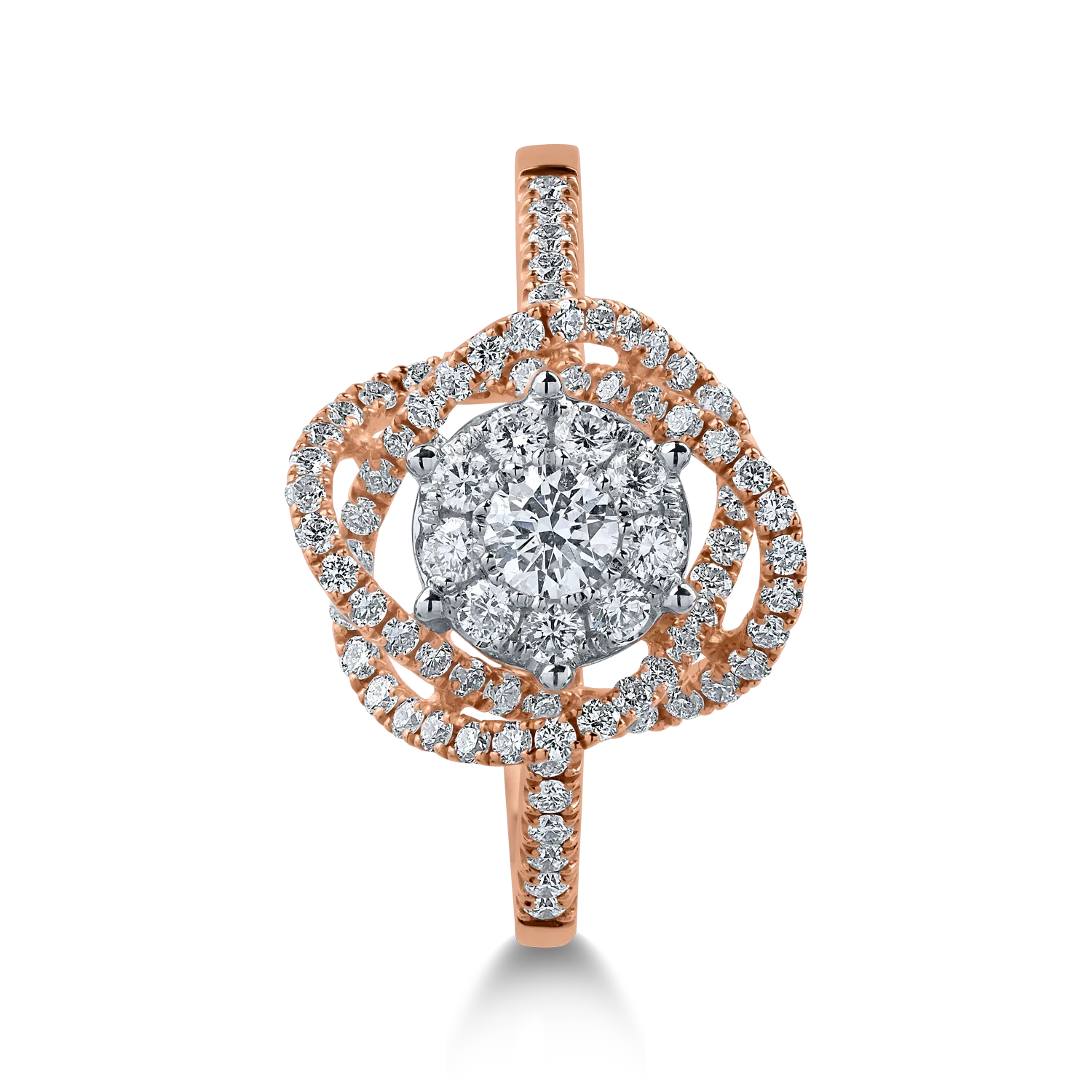 Rose gold ring with 0.6ct diamonds