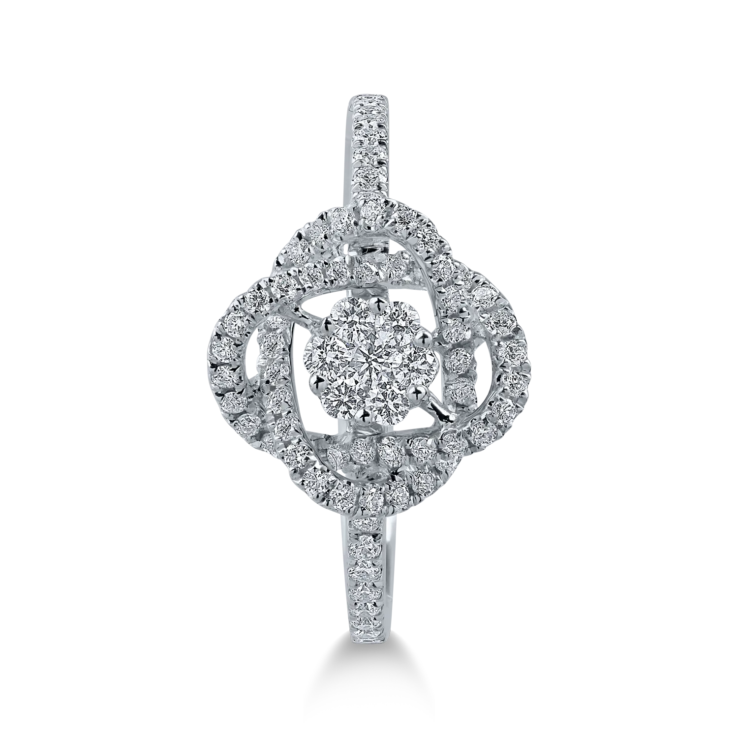 Inel din aur alb cu diamante de 0.61ct