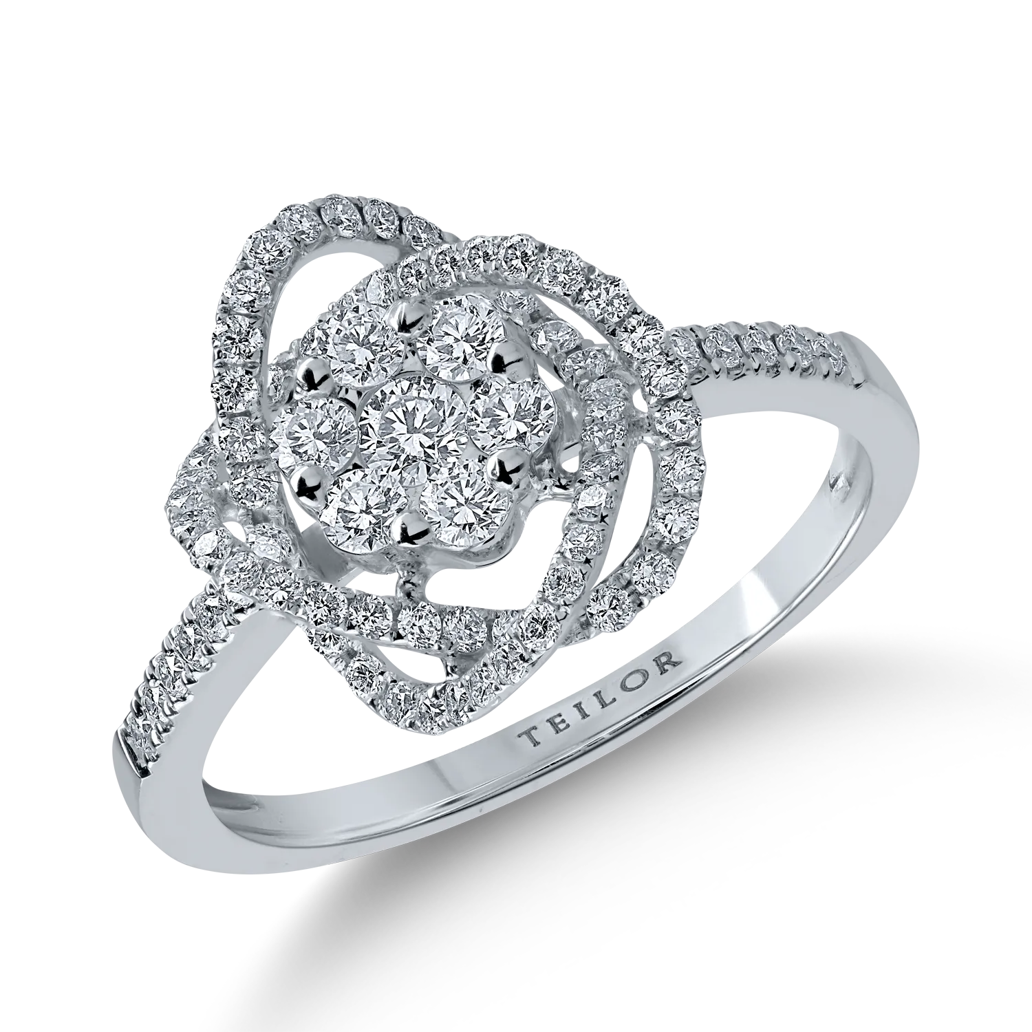 White gold ring with 0.61ct diamonds