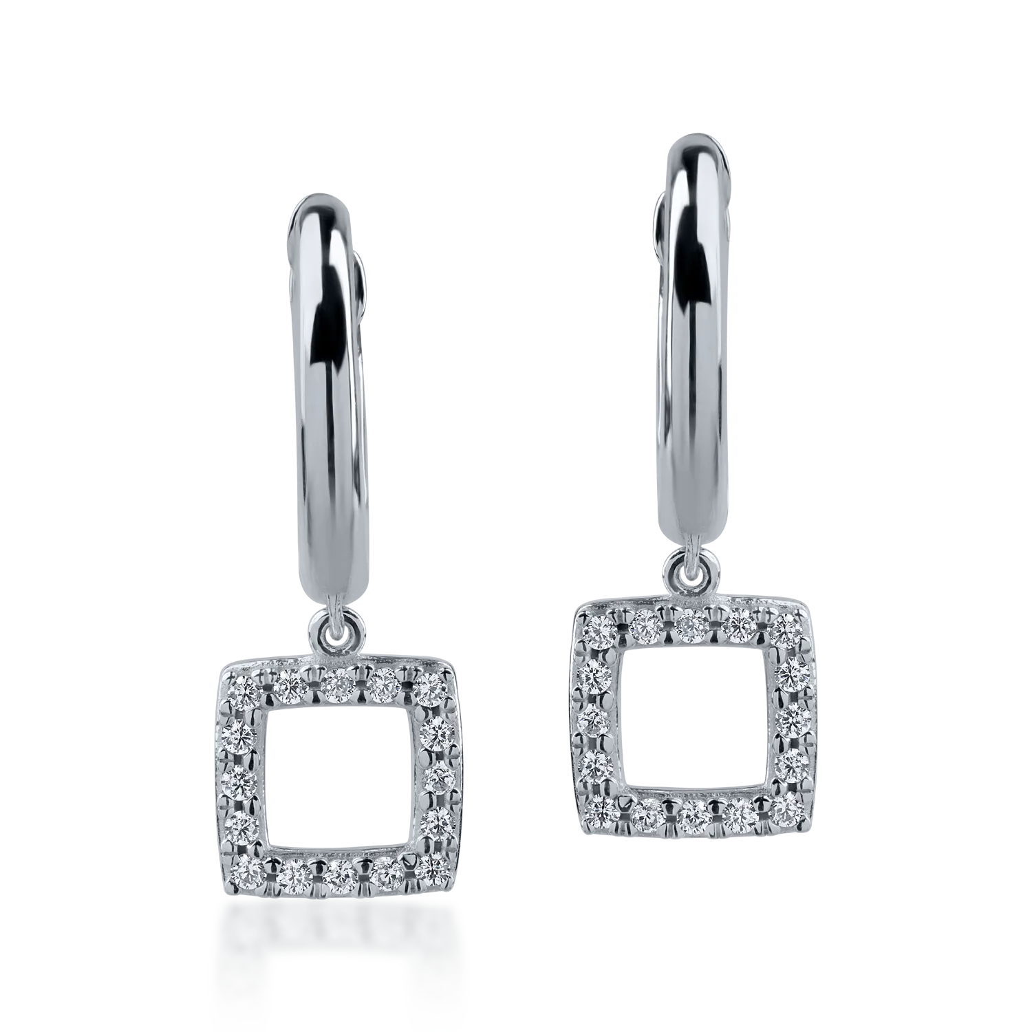 White gold earrings