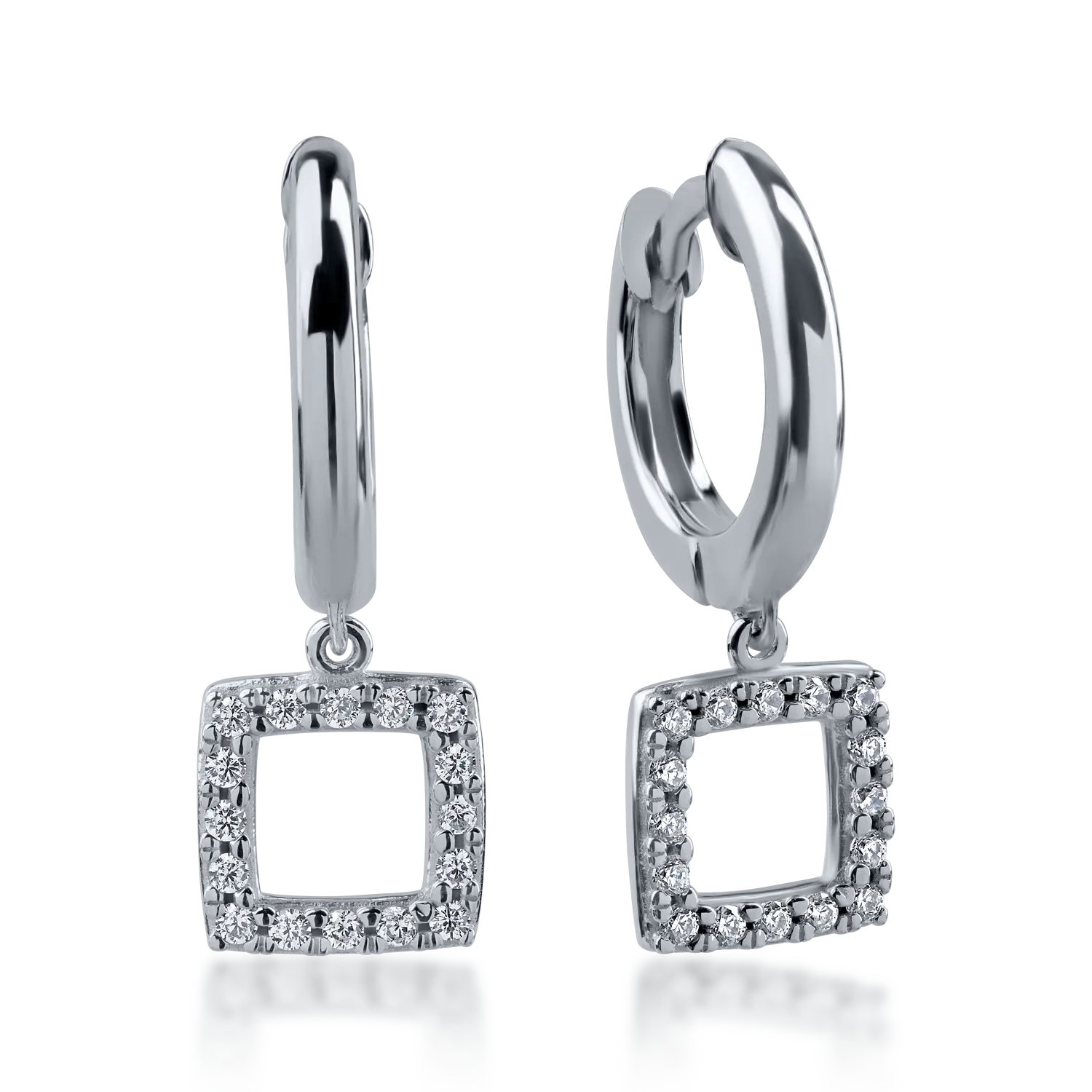 White gold earrings