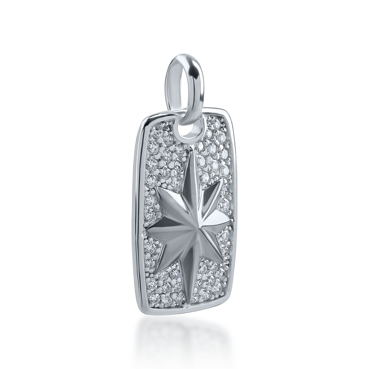 White gold star pendant