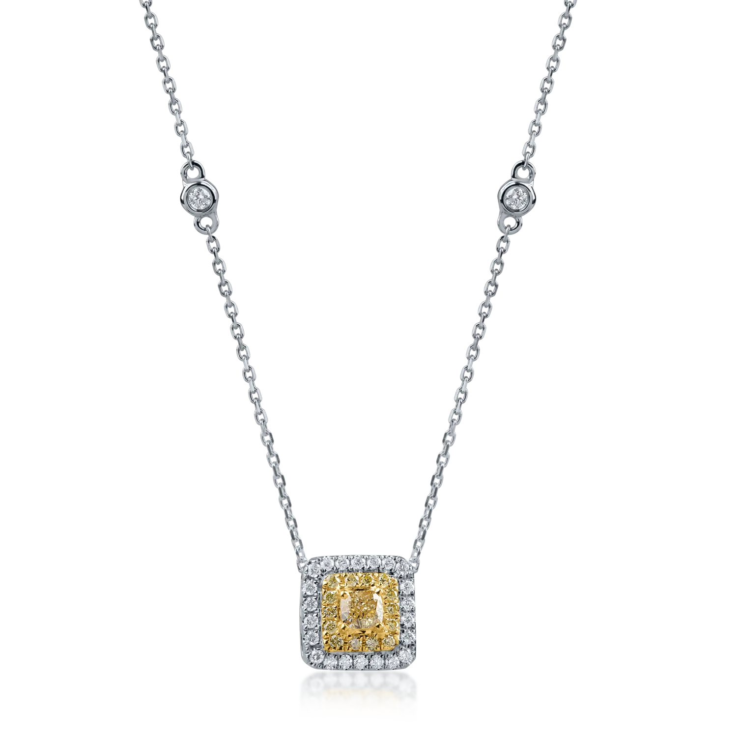 White gold pendant necklace with 0.52ct diamonds-165740