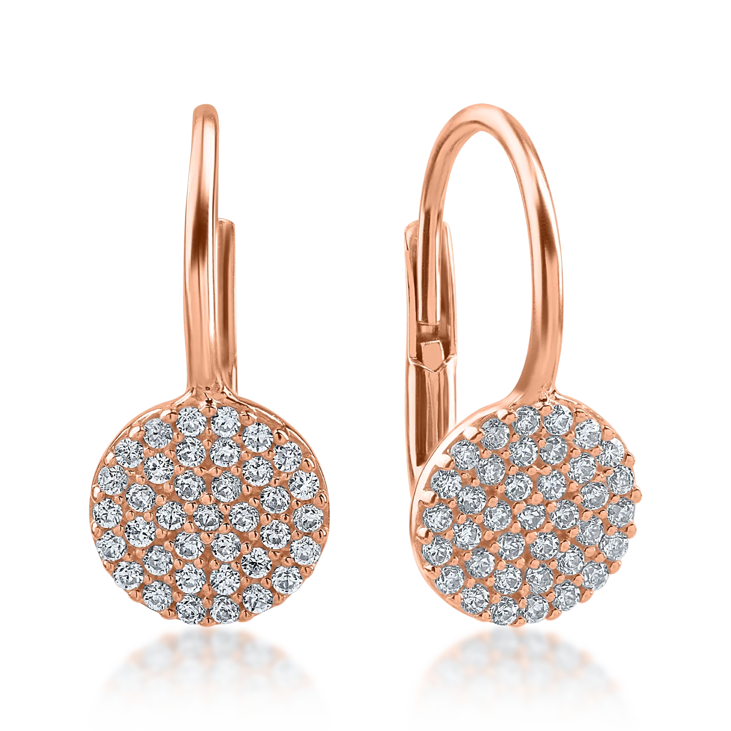 Kolczyki w kolorze różowego złota