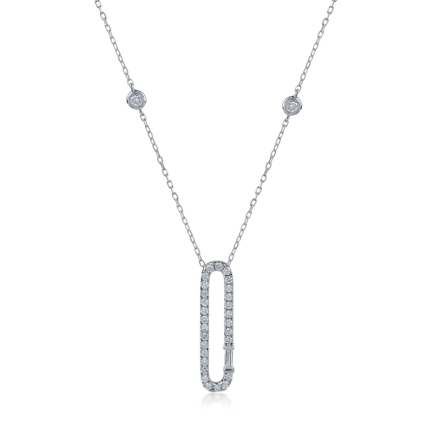 White gold pendant necklace with 0.31ct diamonds