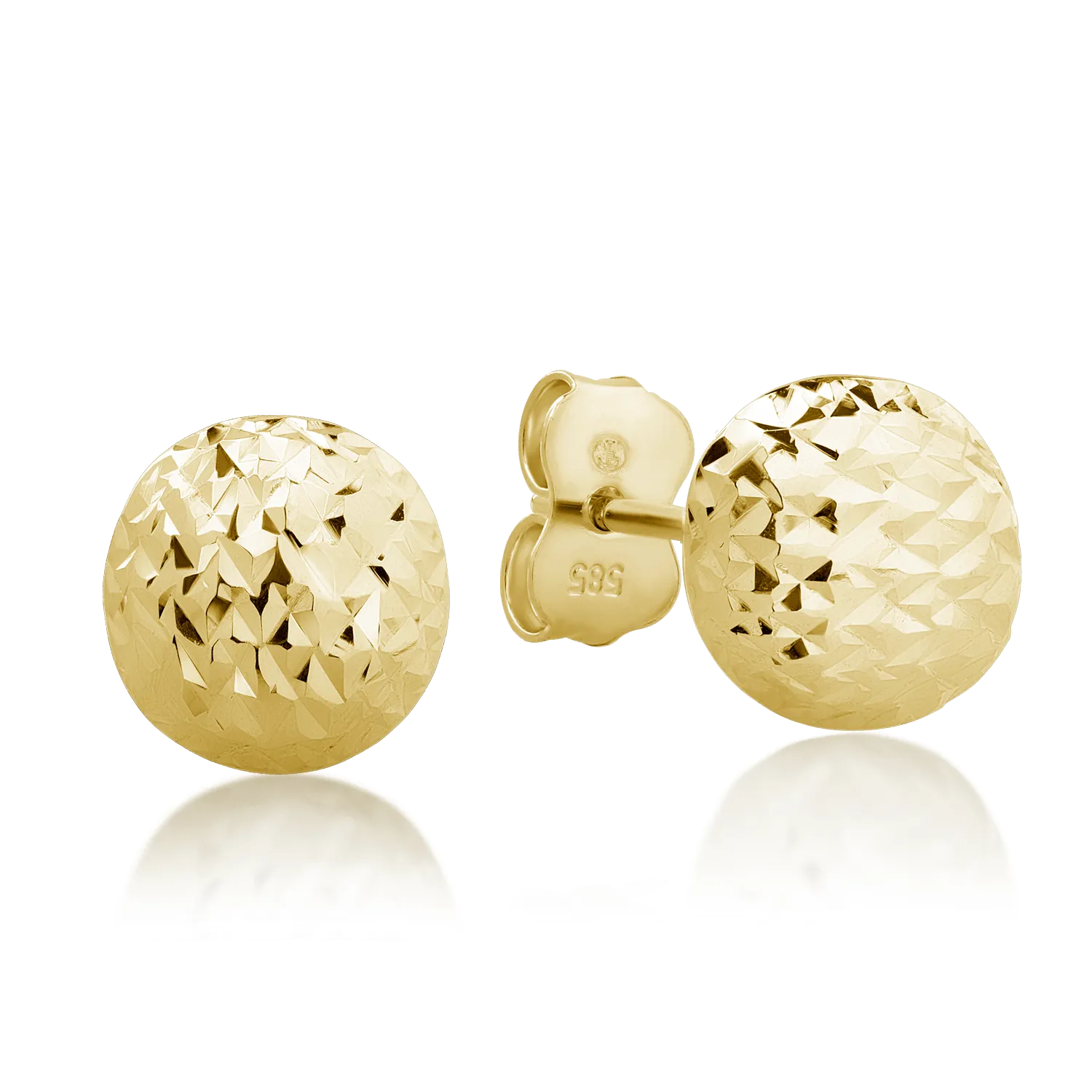 Yellow gold earrings