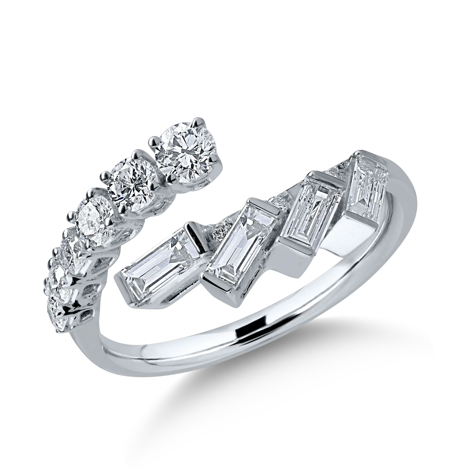 Inel din aur alb cu diamante de 0.92ct