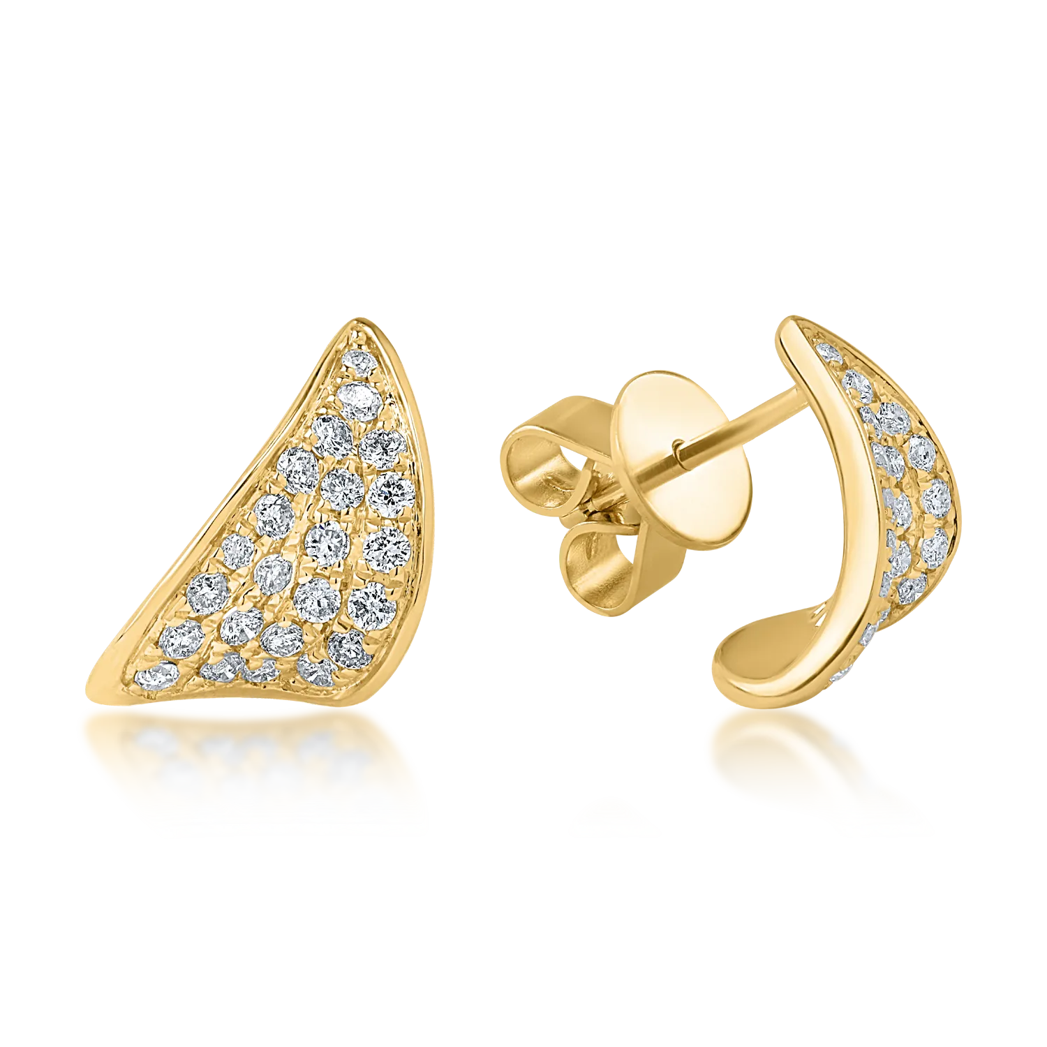 Yellow gold earrings with 0.33ct diamonds