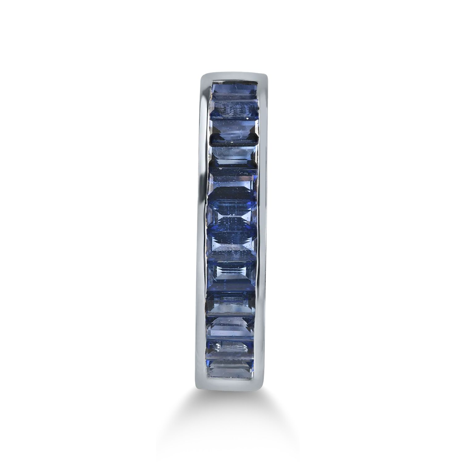 Pierścionek półwieczności z białego złota z szafirami o masie 1.74ct